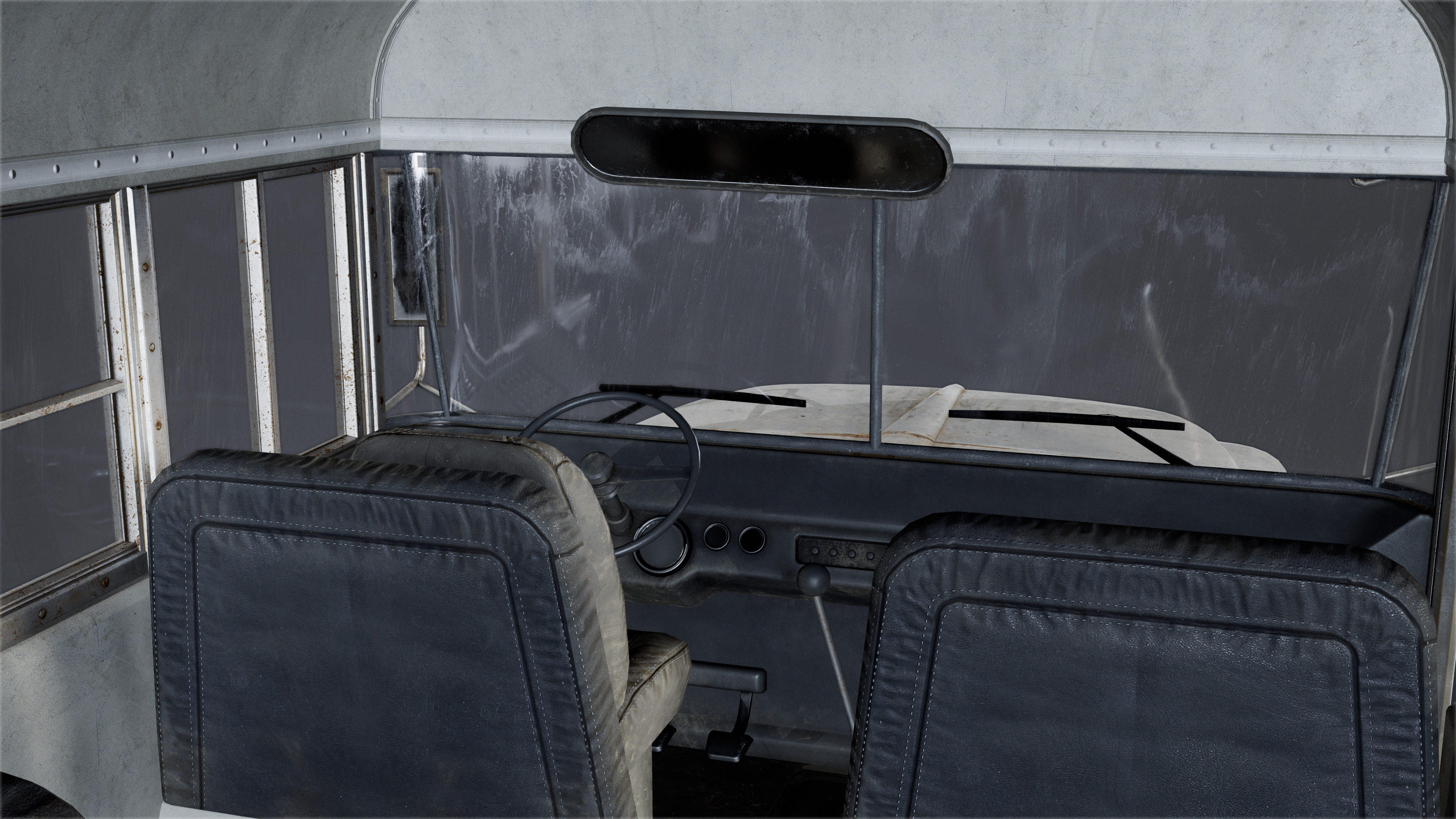 VEHICLES - Bus 01 - LOW POLY Low-poly 3D model_6