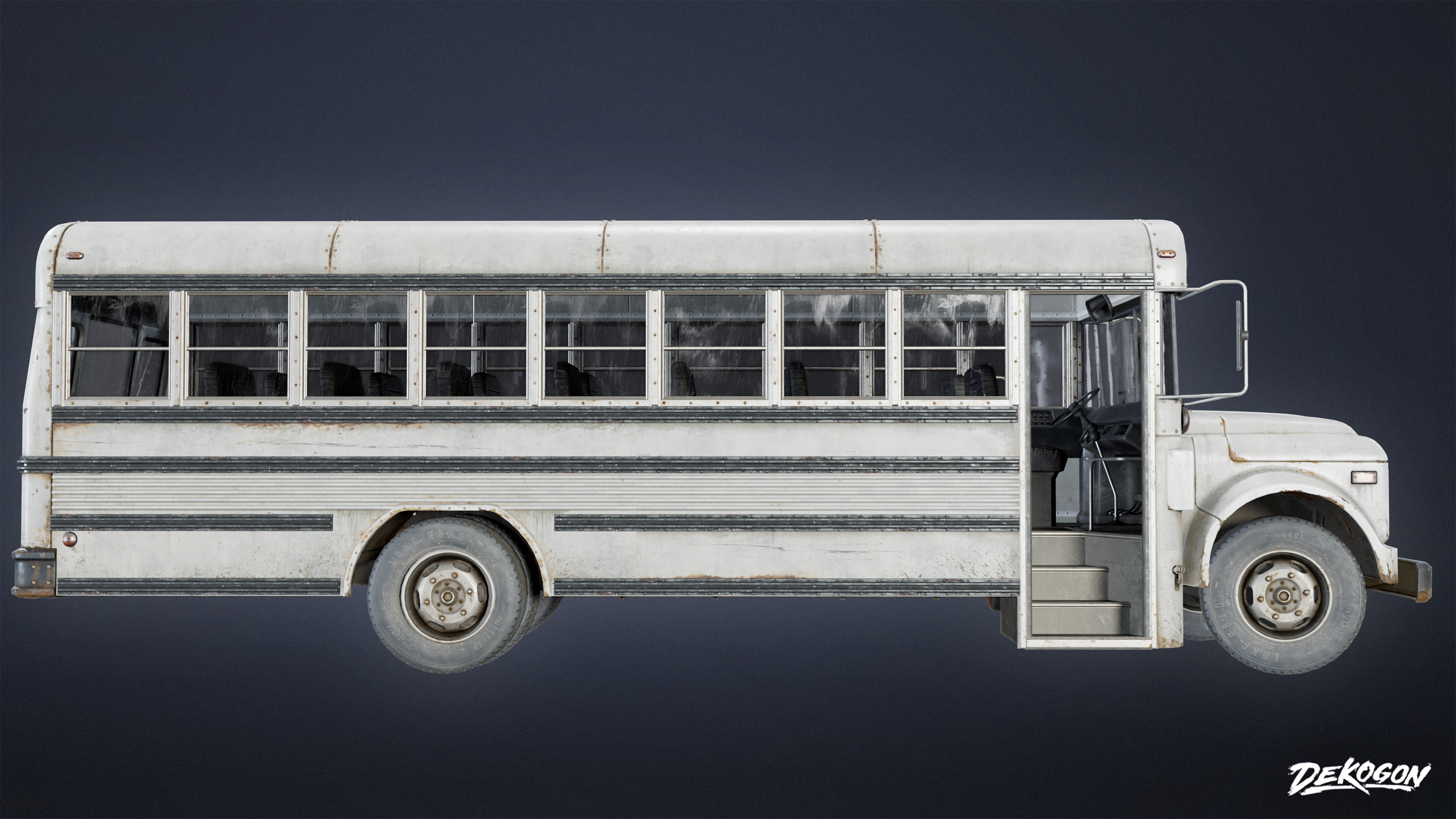 VEHICLES - Bus 01 - LOW POLY Low-poly 3D model_2