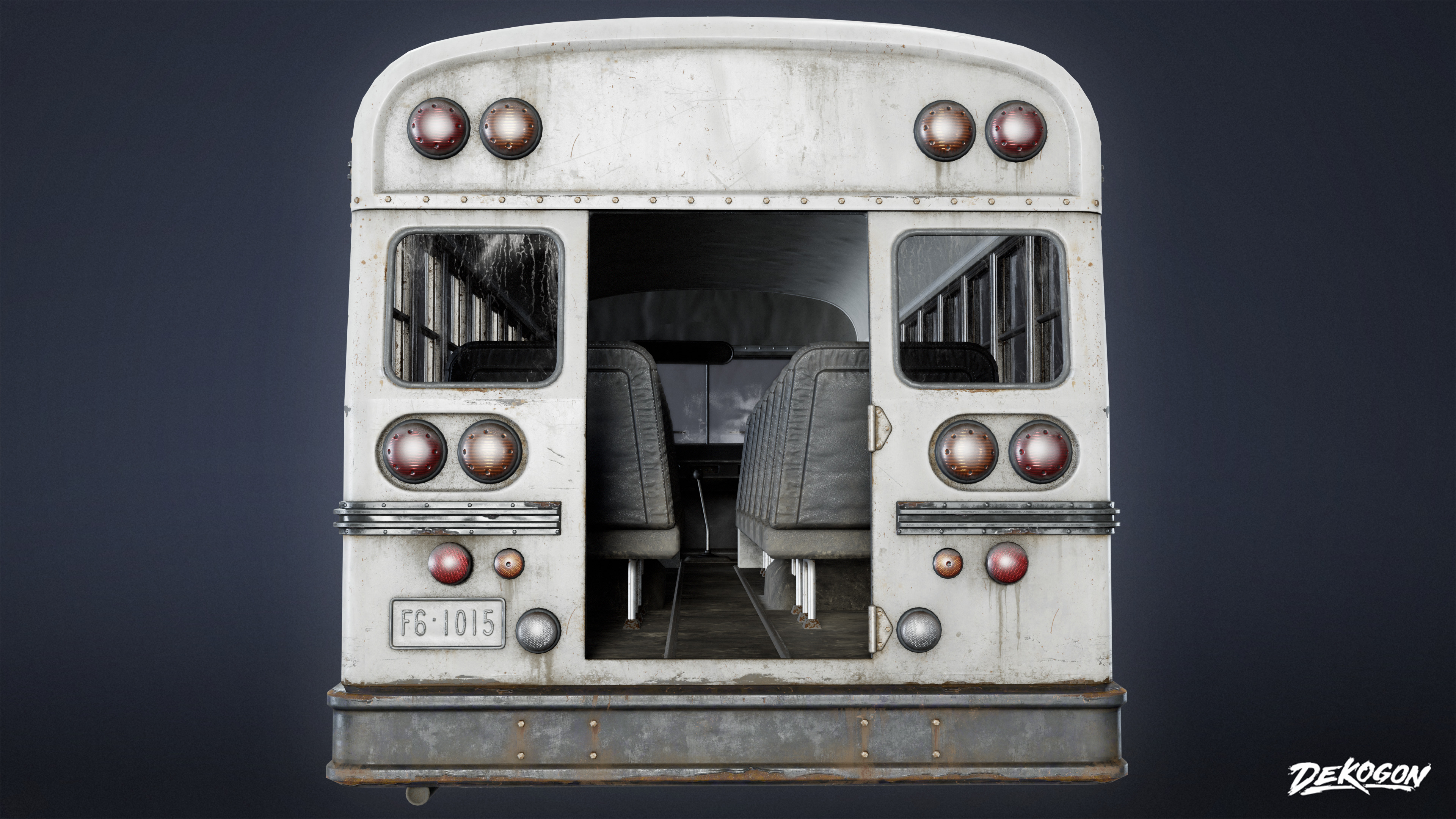VEHICLES - Bus 01 - LOW POLY Low-poly 3D model_5