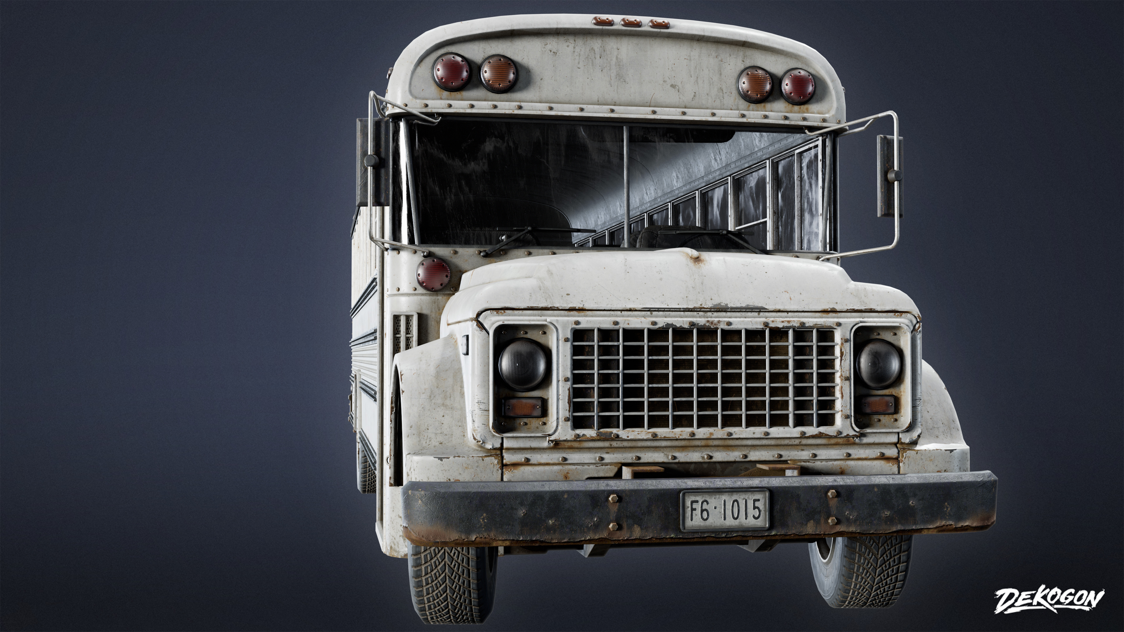 VEHICLES - Bus 01 - LOW POLY Low-poly 3D model_4