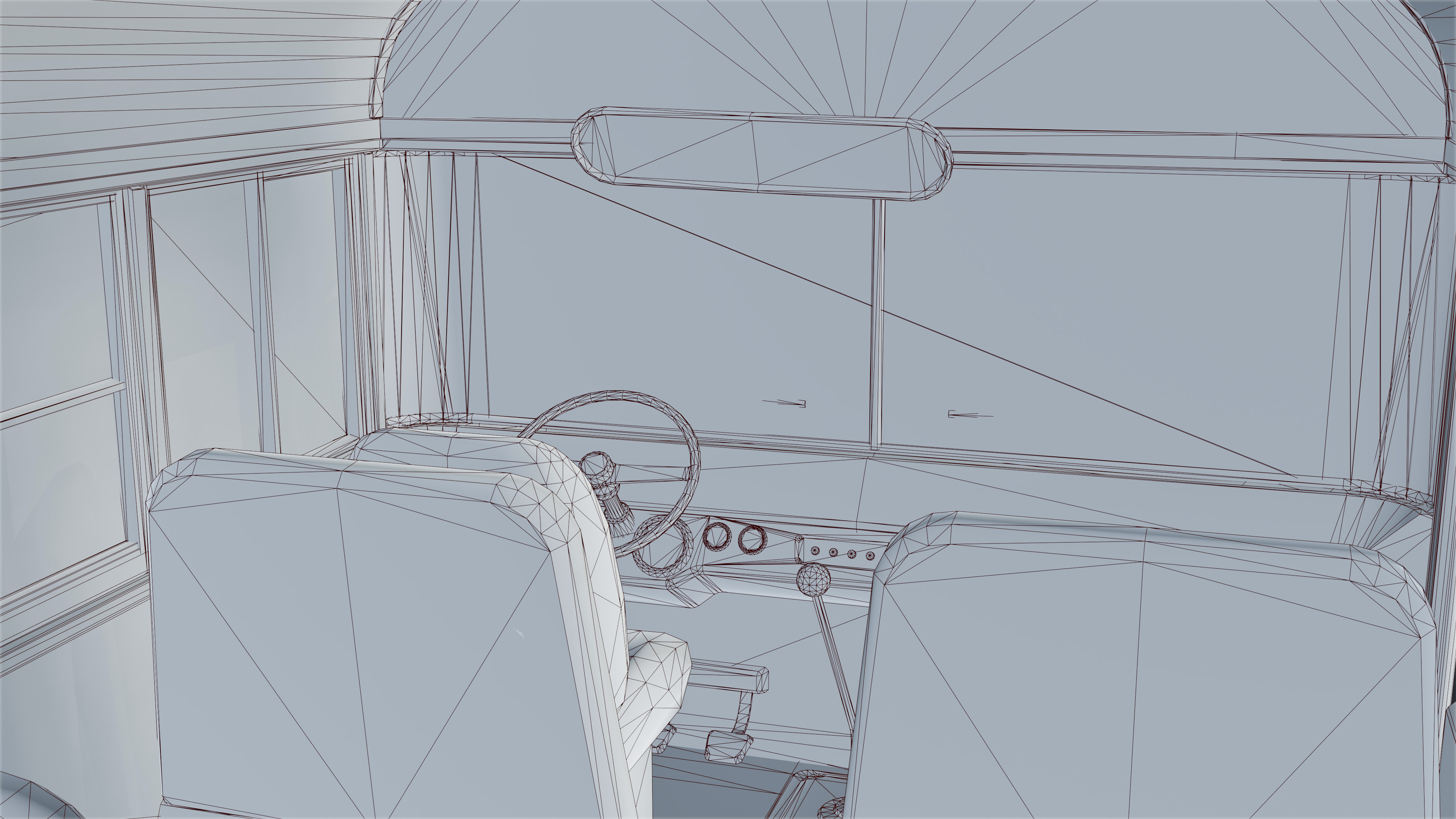 VEHICLES - Bus 01 - LOW POLY Low-poly 3D model_7