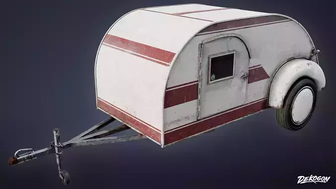 VEHICLES - Camper 01 - LOW POLY AND NANITE Low-poly 3D model