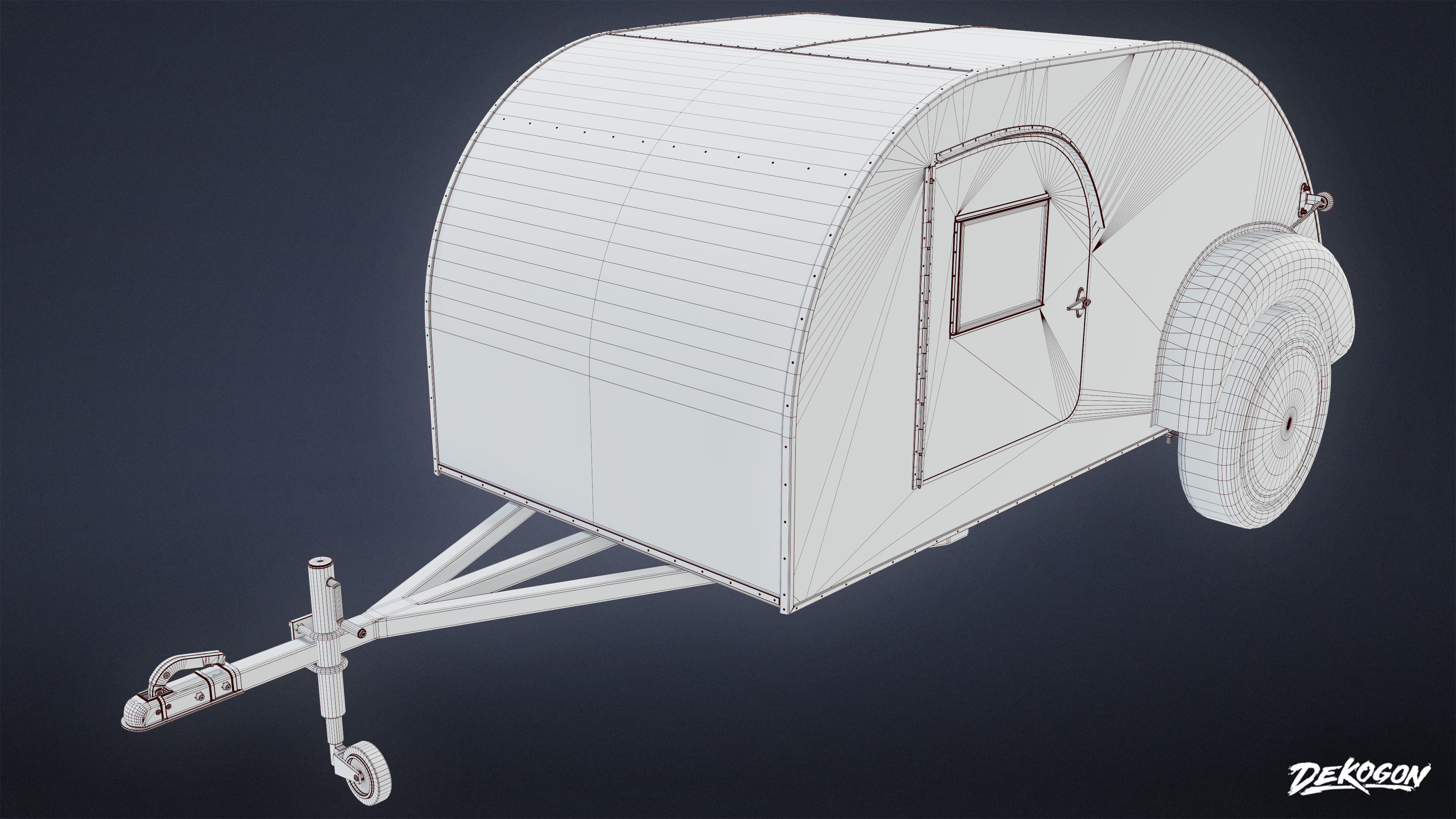 VEHICLES - Camper 01 - LOW POLY AND NANITE Low-poly 3D model_7