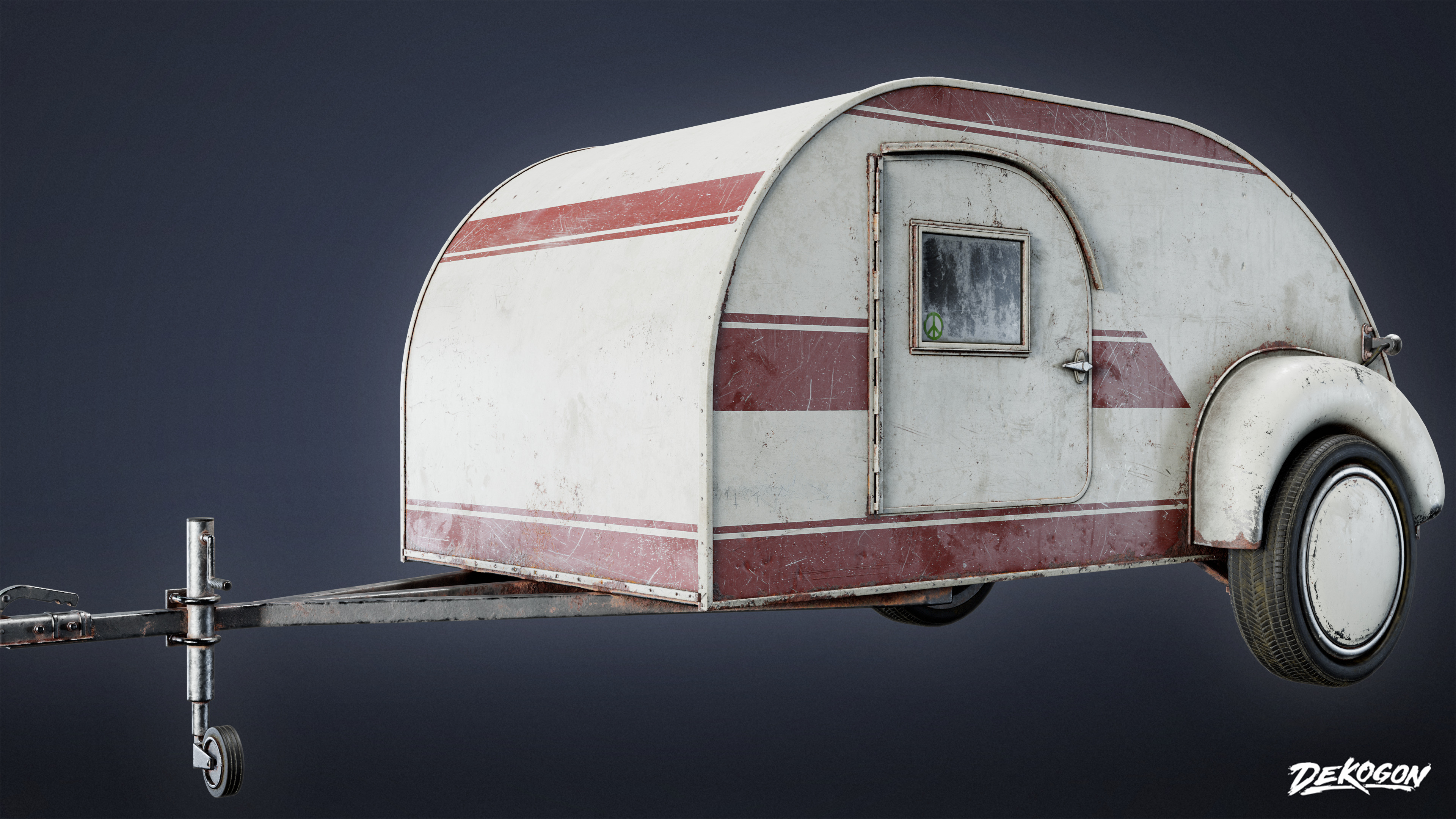 VEHICLES - Camper 01 - LOW POLY AND NANITE Low-poly 3D model_1