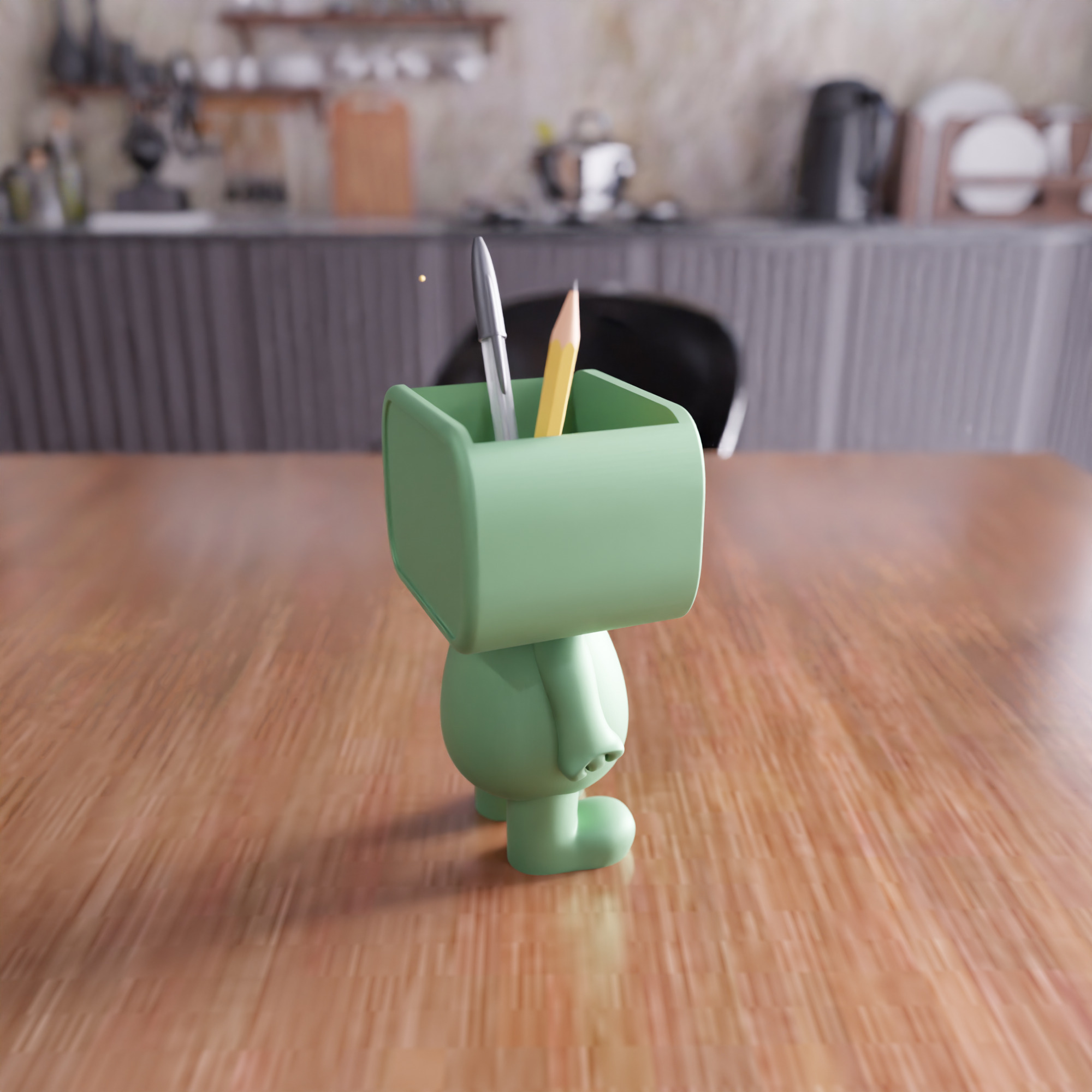 Cartoon Pen Holder - 411 3D print model_6