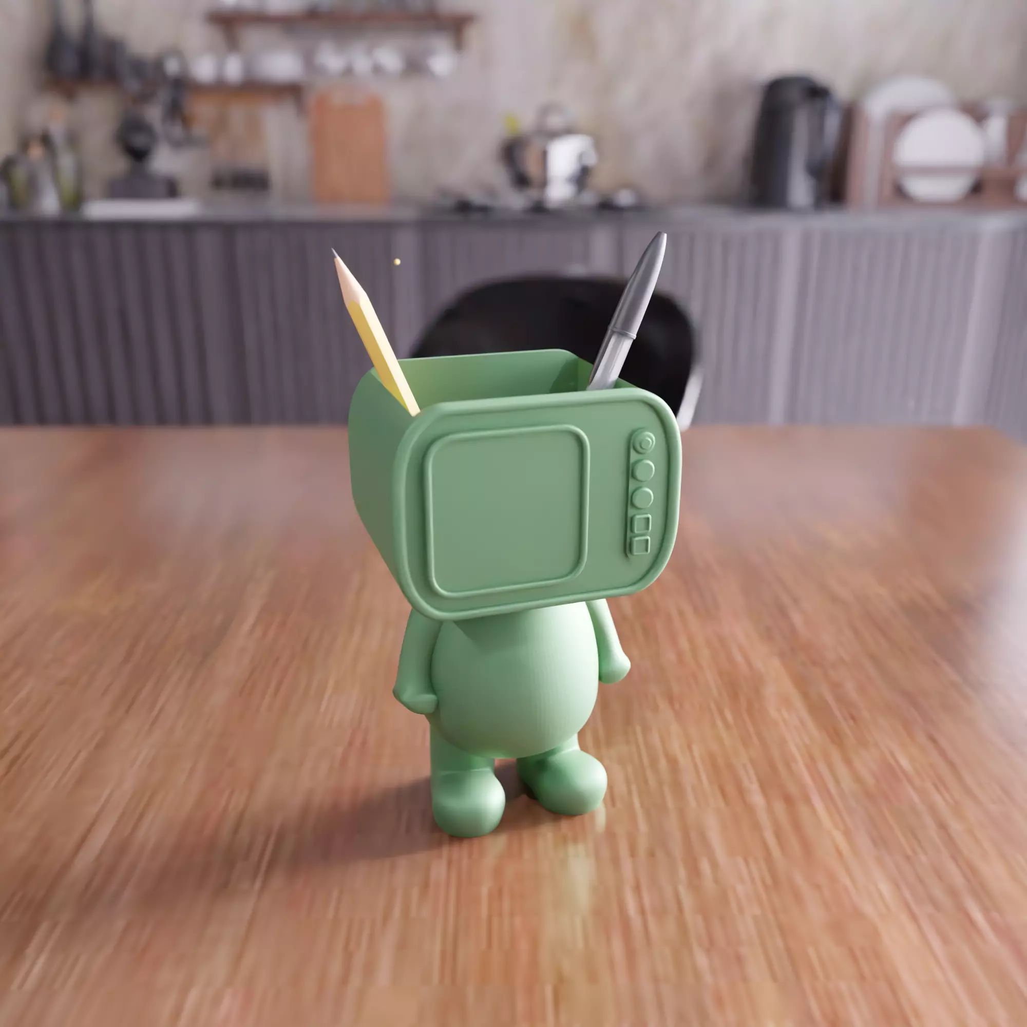 Cartoon Pen Holder - 411 3D print model_0