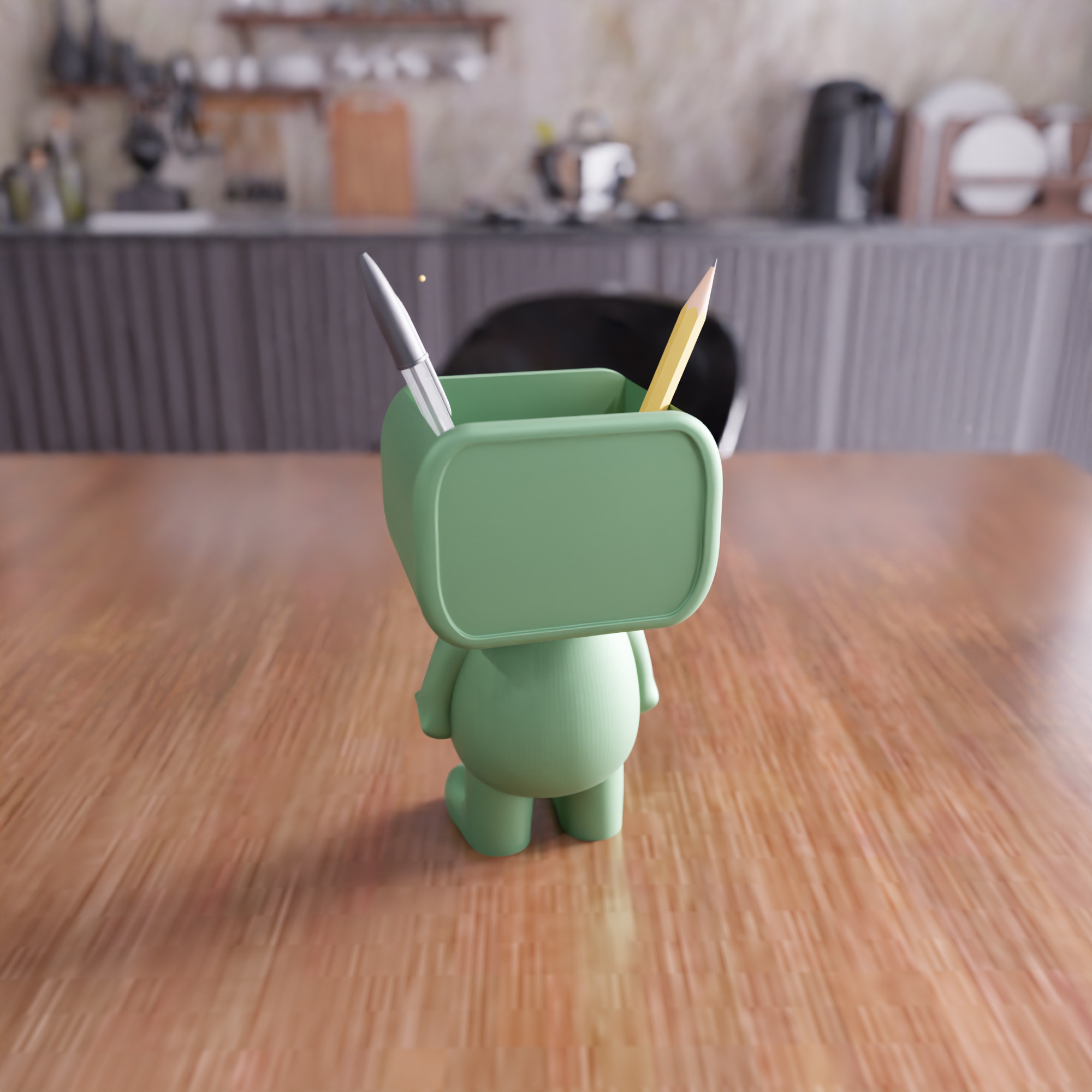 Cartoon Pen Holder - 411 3D print model_4