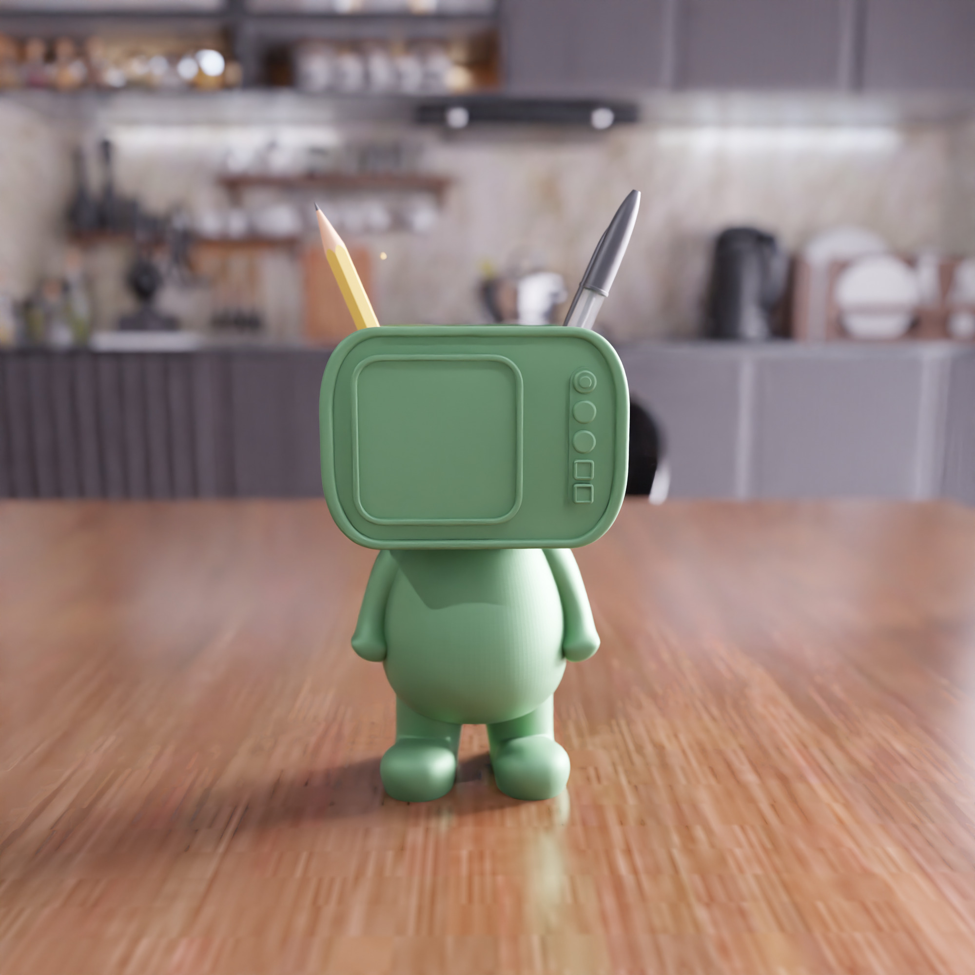 Cartoon Pen Holder - 411 3D print model_7