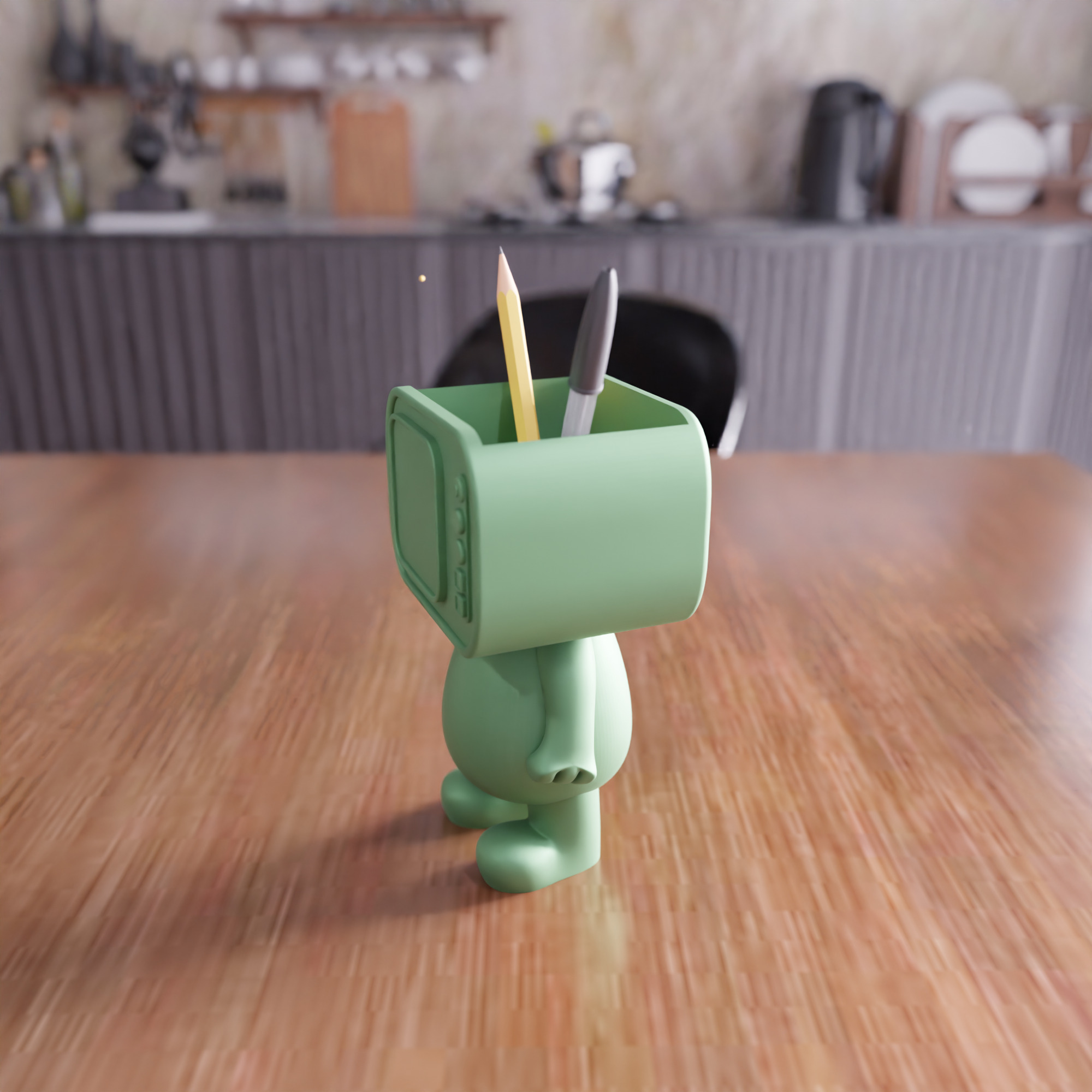 Cartoon Pen Holder - 411 3D print model_1