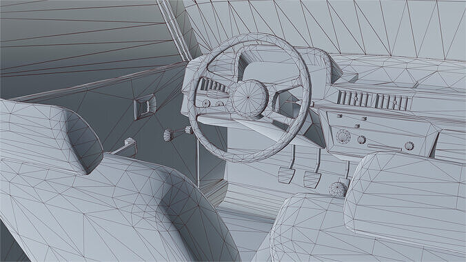 VEHICLES - Car 02 - LOW POLY Low-poly 3D model 7