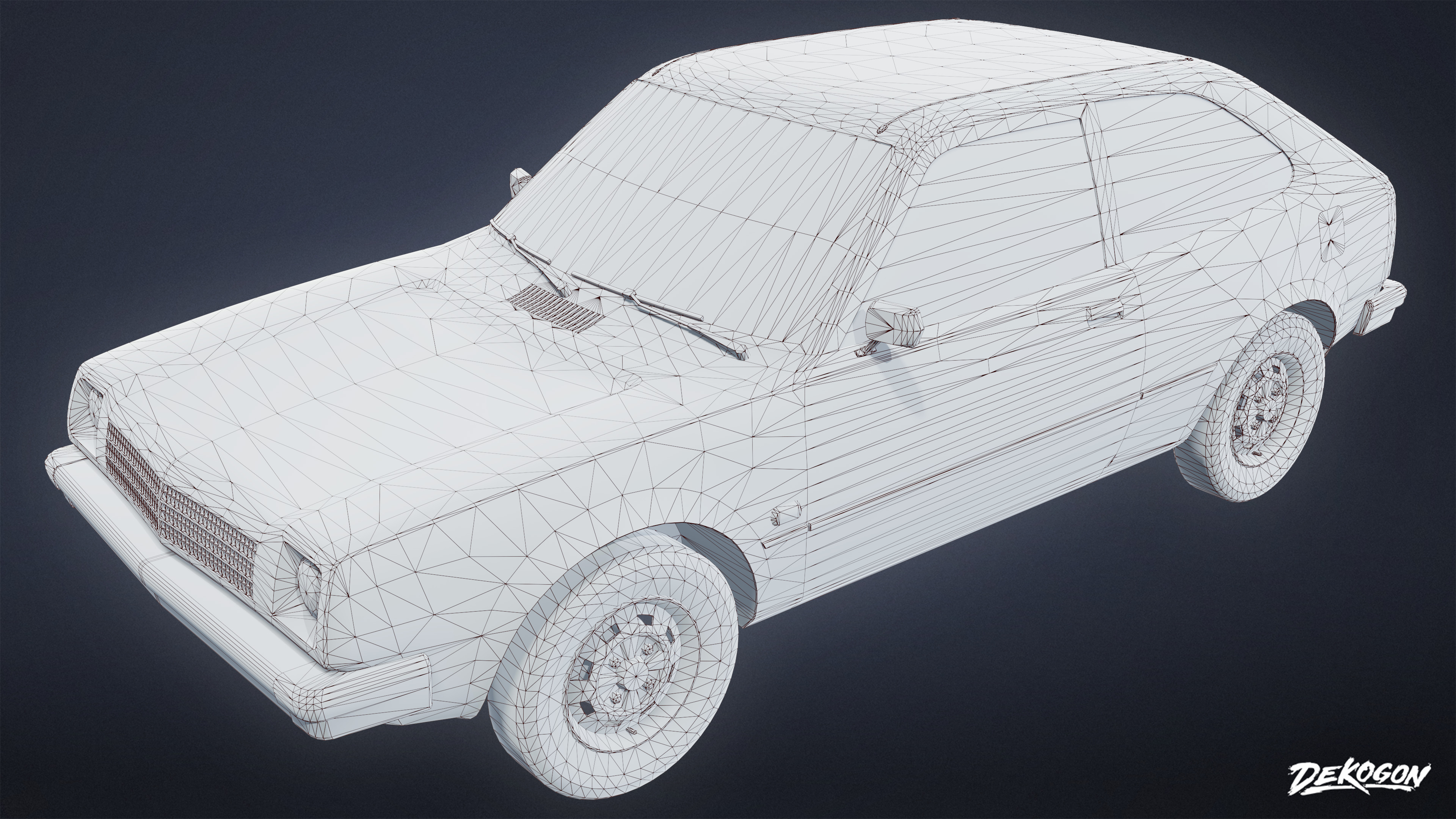 VEHICLES - Car 02 - LOW POLY Low-poly 3D model_7