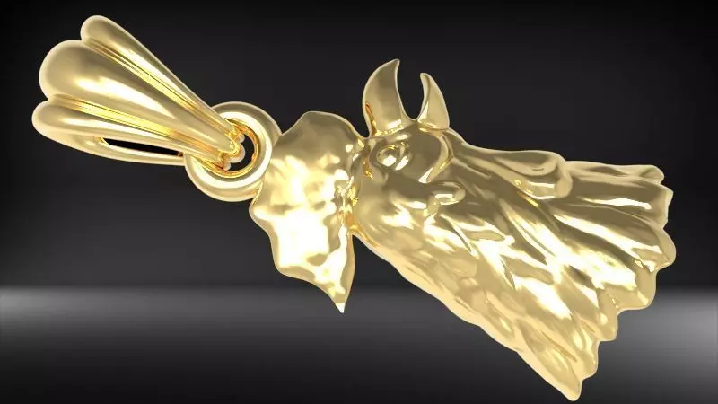 Rooster head pendant 3D print model