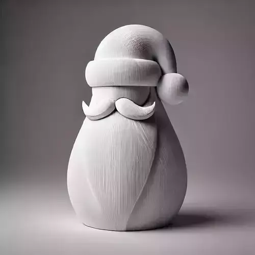 Minimalist Santa Claus Statue