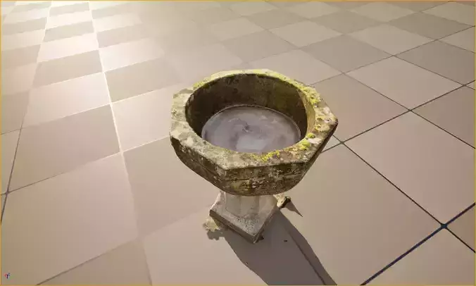 Frozen Holy Water Stone Stoup