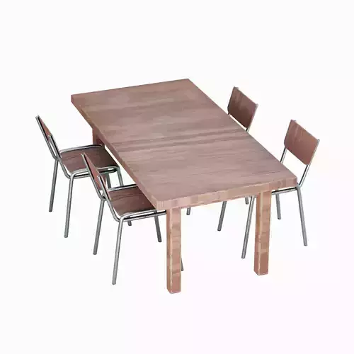 Medieval Table and Chairs 01