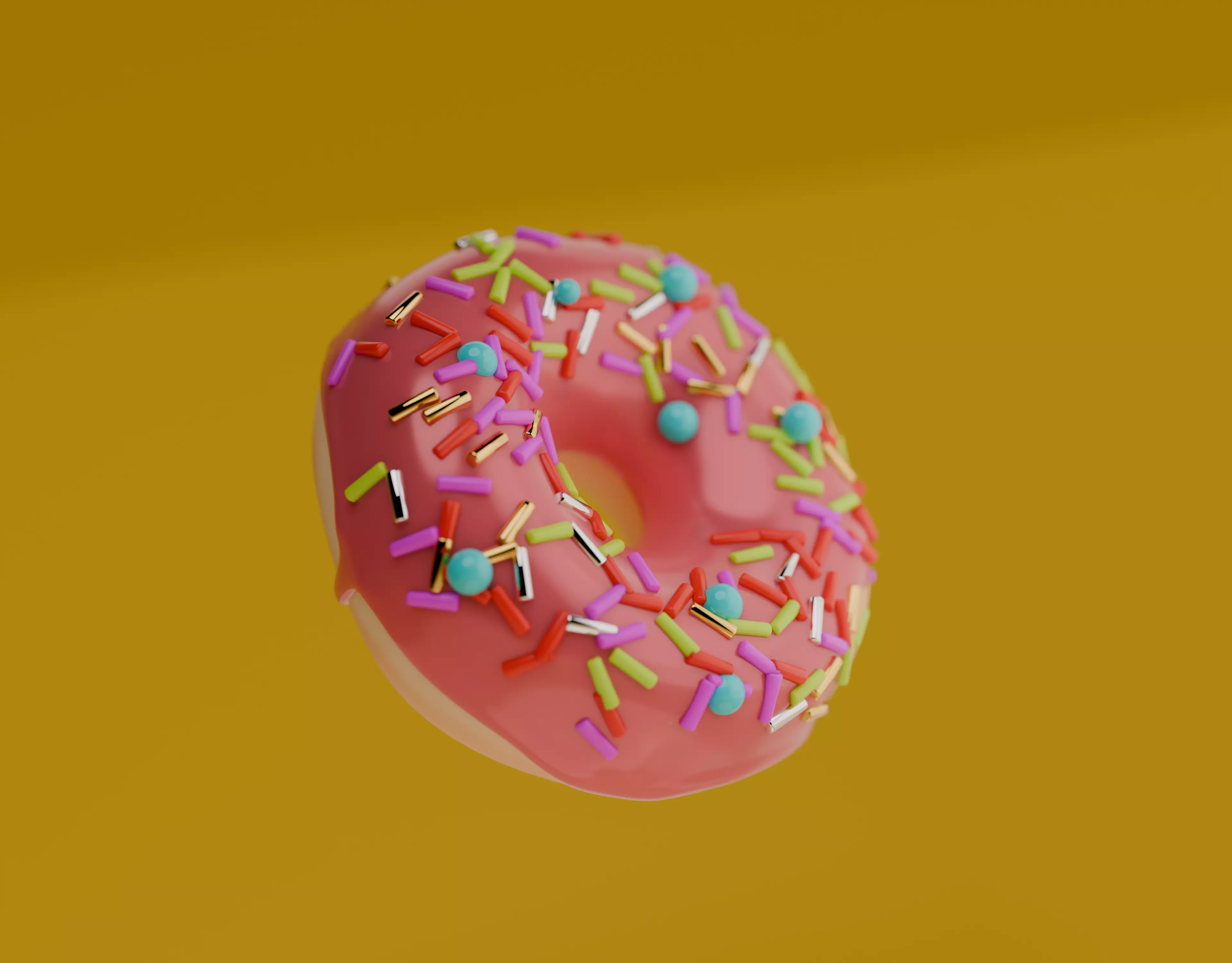 3D Donut Model Low-poly 3D model
