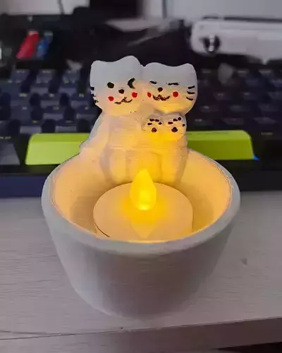 Cats Led Candle