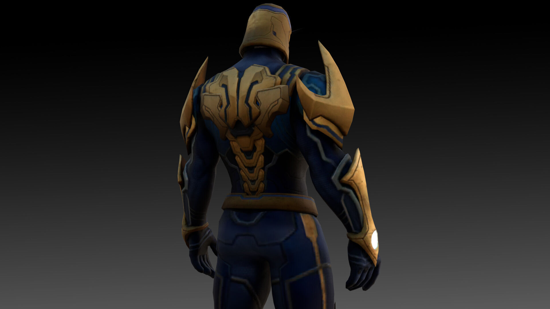 Marvel Nova Richard Rider 3D Model Fully Rigged and Textured Low-poly 3D model_2