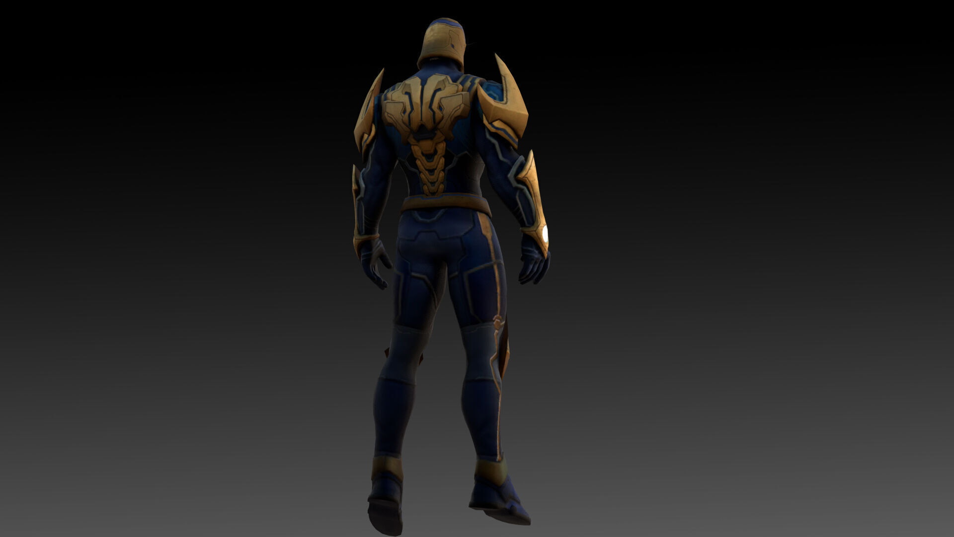 Marvel Nova Richard Rider 3D Model Fully Rigged and Textured Low-poly 3D model_5