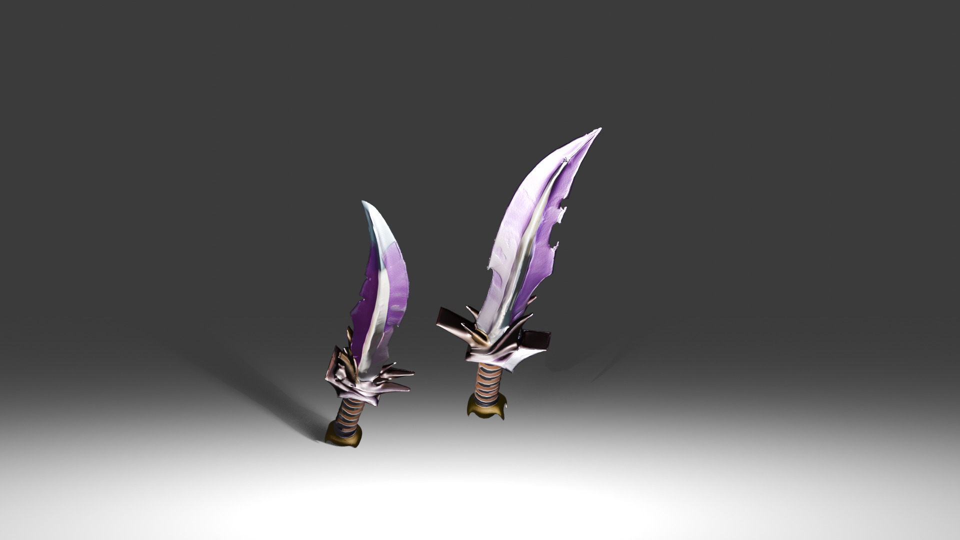 Duel Knife 3D model_9