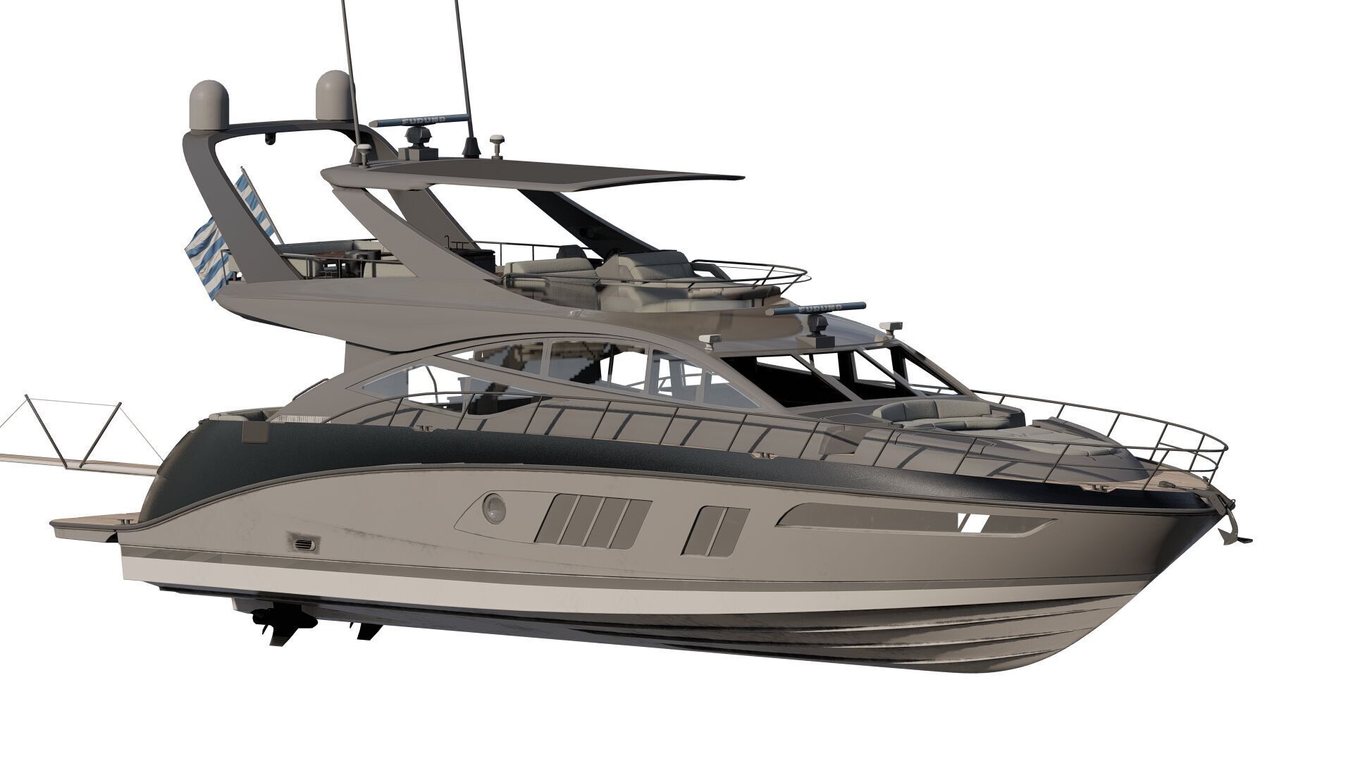 Luxury yacht 77feet 3D model_18