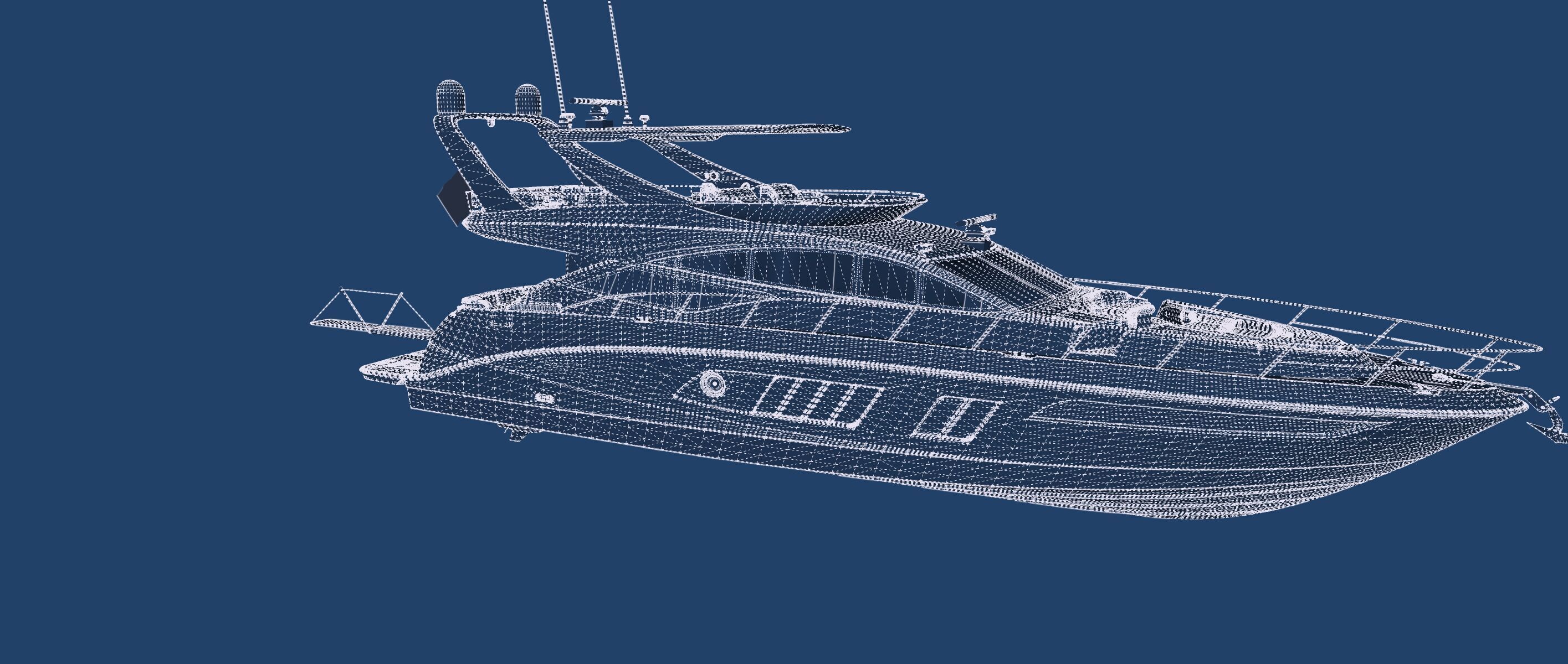 Luxury yacht 77feet 3D model_51