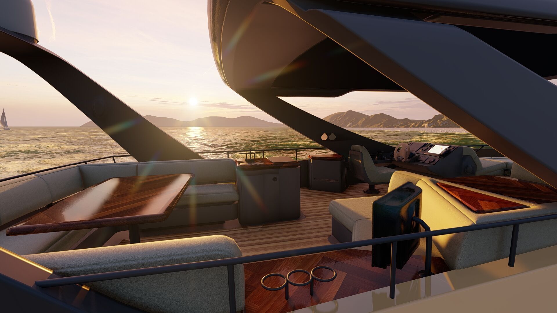 Luxury yacht 77feet 3D model_37