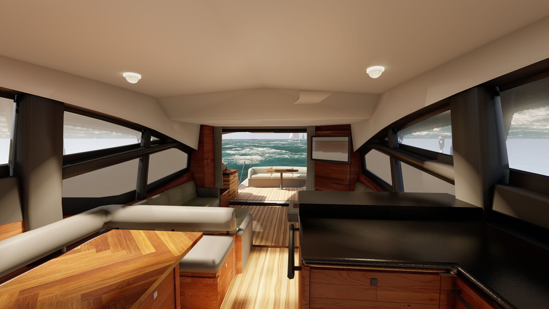 Luxury yacht 77feet 3D model_33