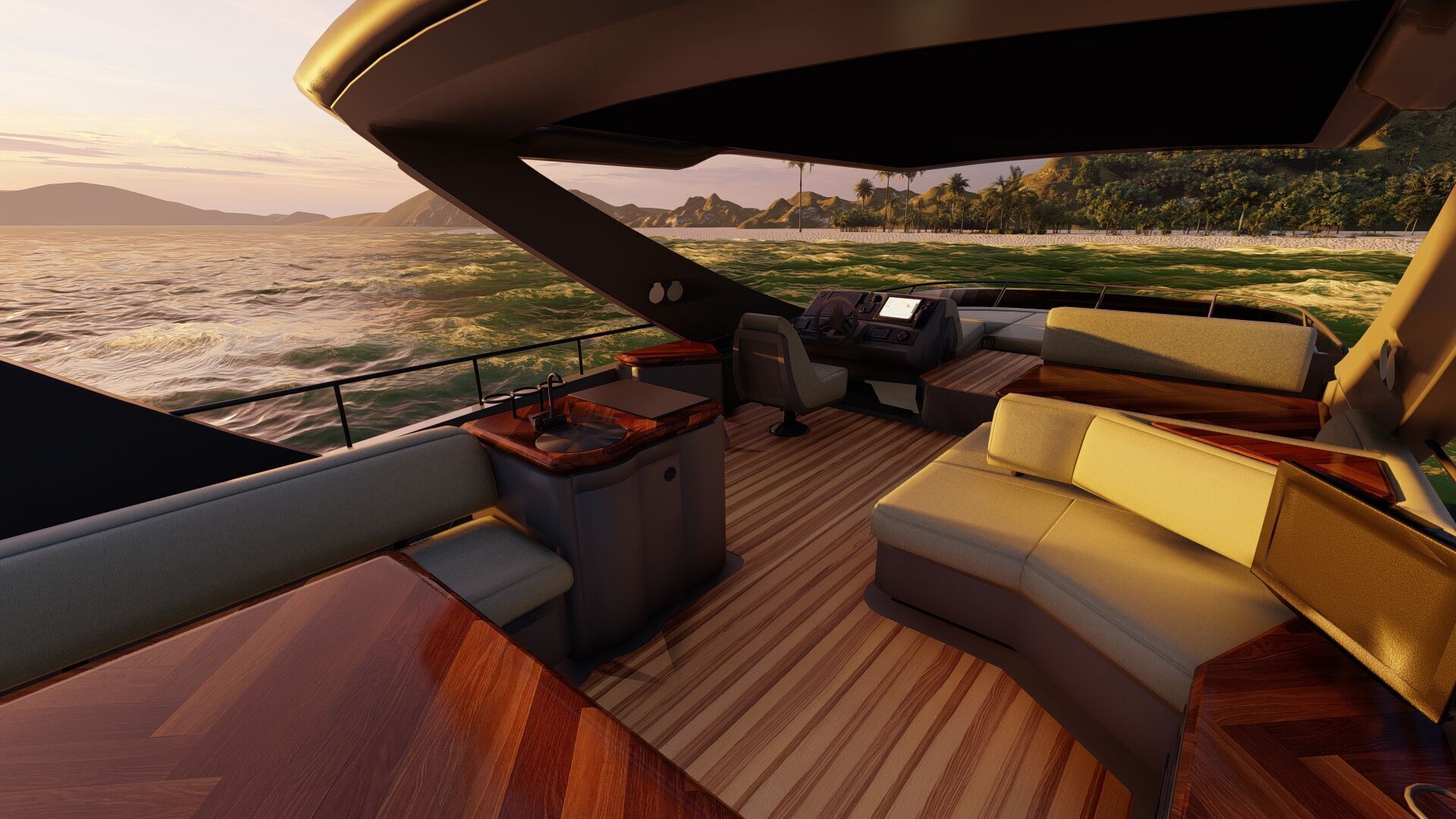 Luxury yacht 77feet 3D model_38