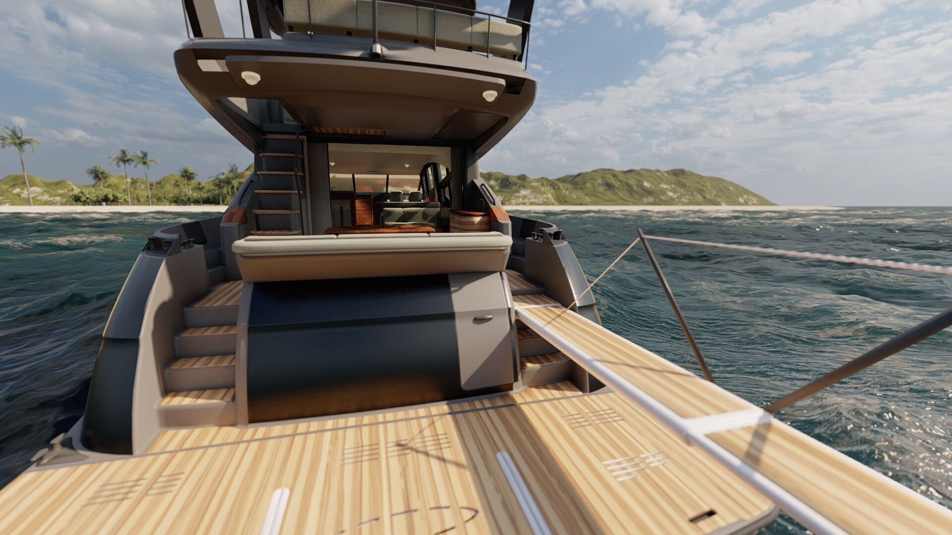 Luxury yacht 77feet 3D model_27