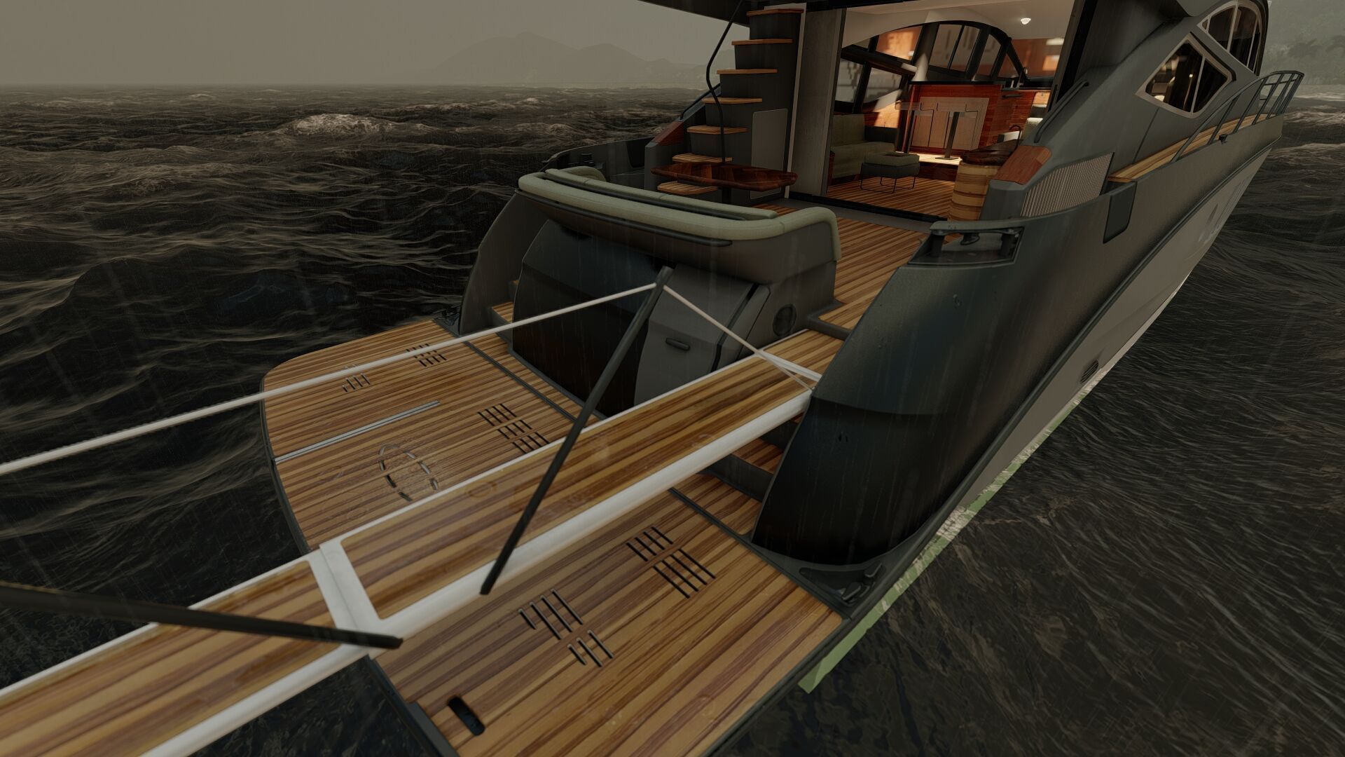 Luxury yacht 77feet 3D model_44