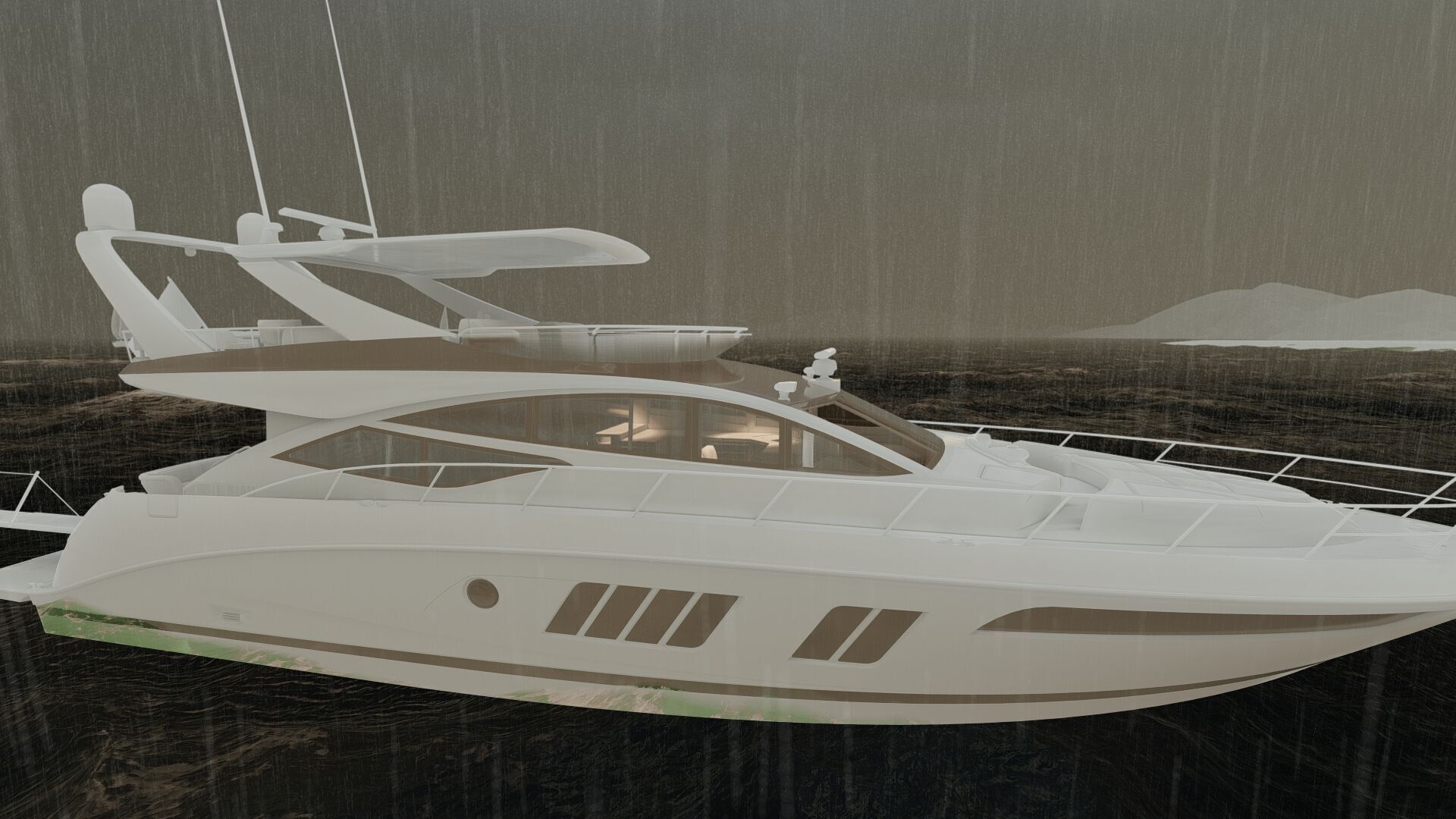 Luxury yacht 77feet 3D model_47