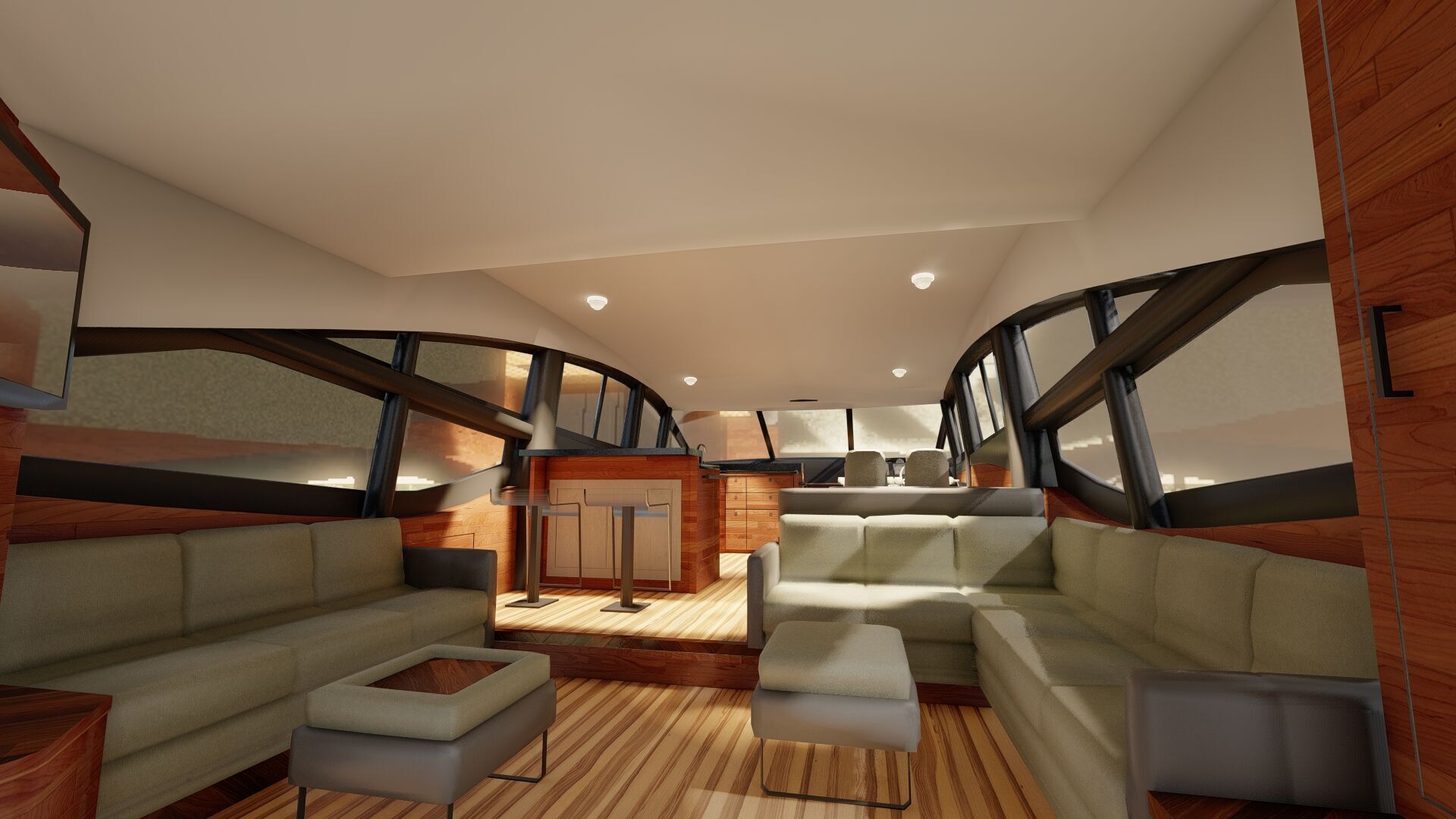 Luxury yacht 77feet 3D model_29