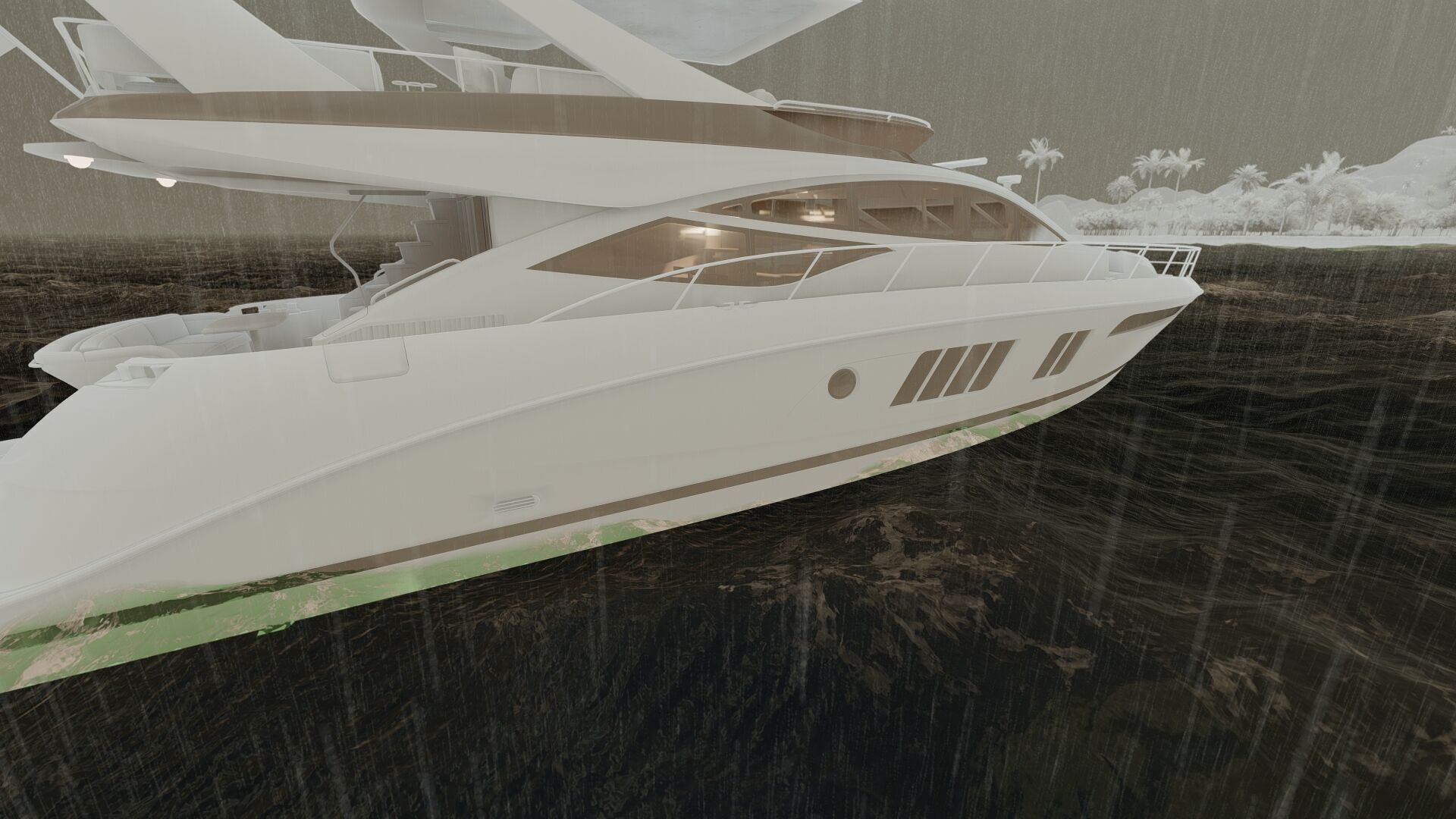 Luxury yacht 77feet 3D model_46