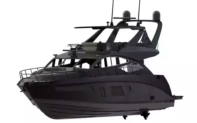 Luxury yacht 77feet 3D model