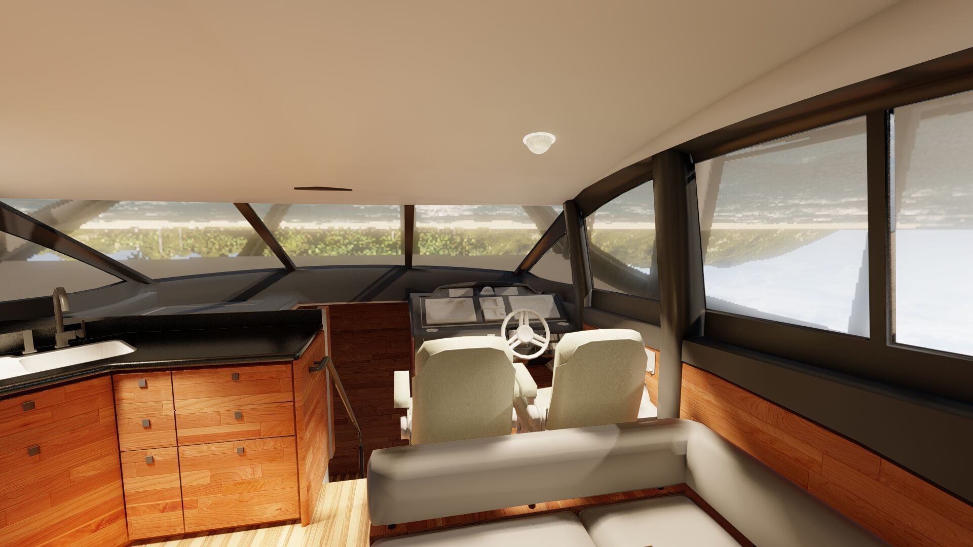 Luxury yacht 77feet 3D model_31