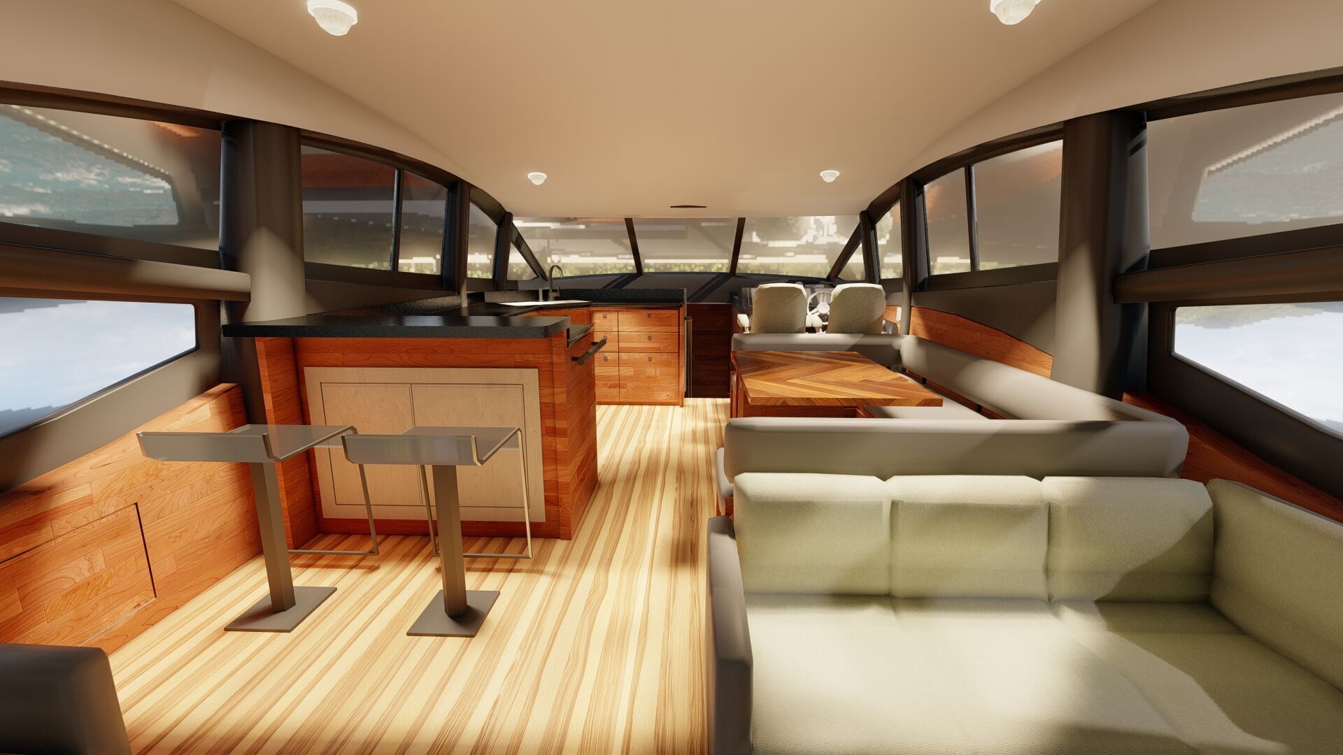 Luxury yacht 77feet 3D model_30