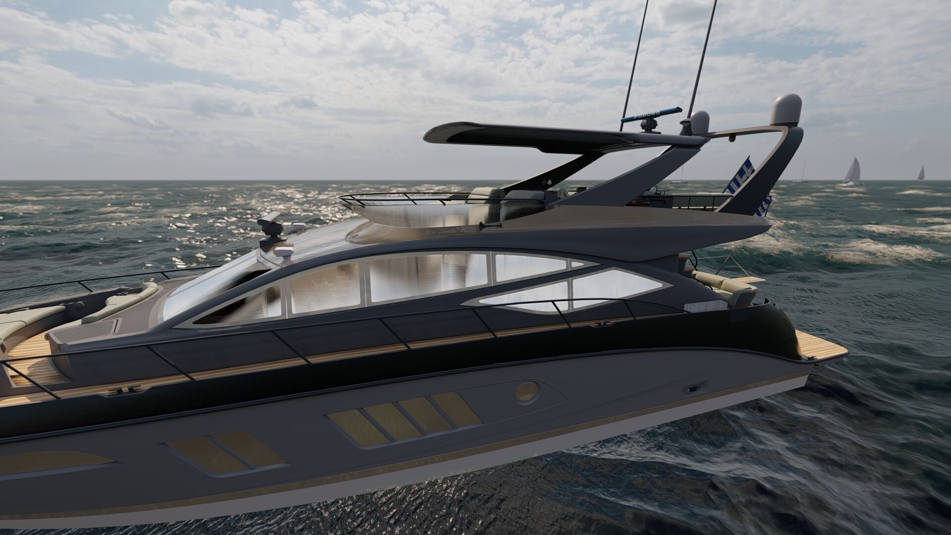 Luxury yacht 77feet 3D model_26
