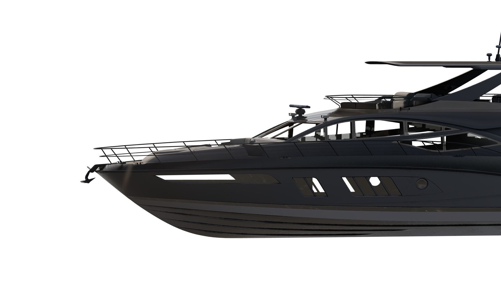 Luxury yacht 77feet 3D model_4