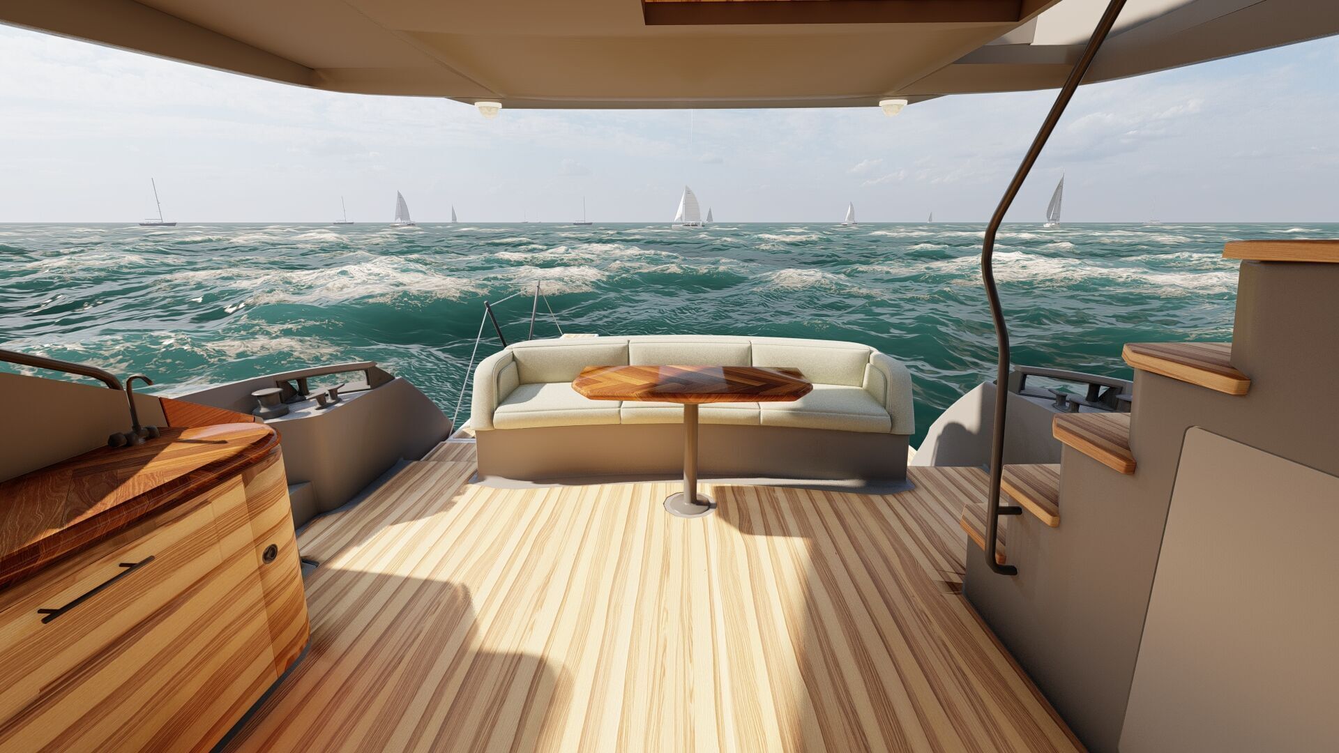 Luxury yacht 77feet 3D model_35