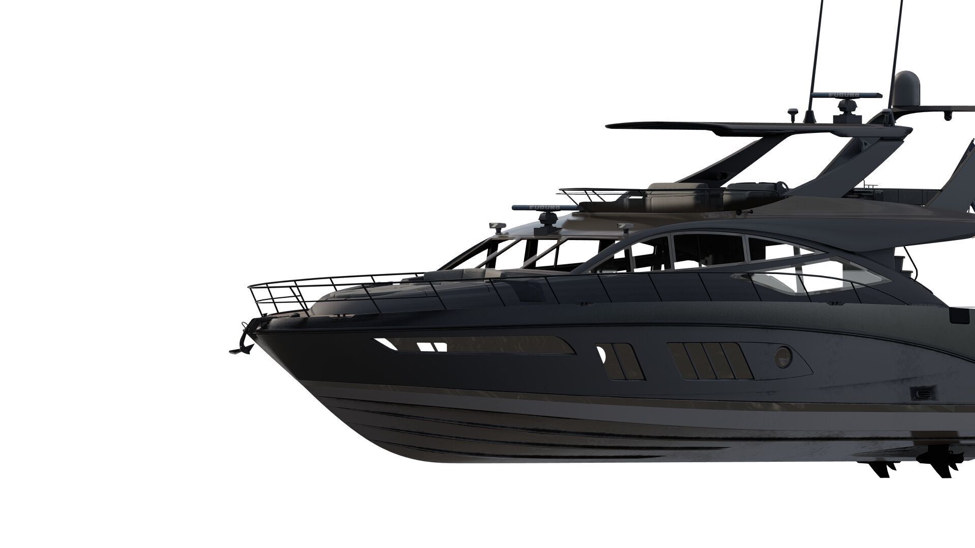 Luxury yacht 77feet 3D model_2