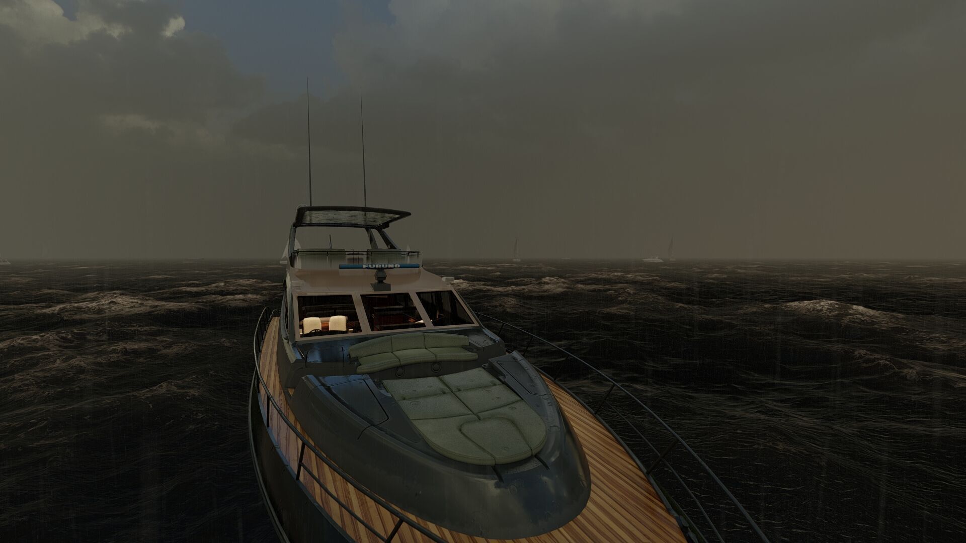 Luxury yacht 77feet 3D model_41