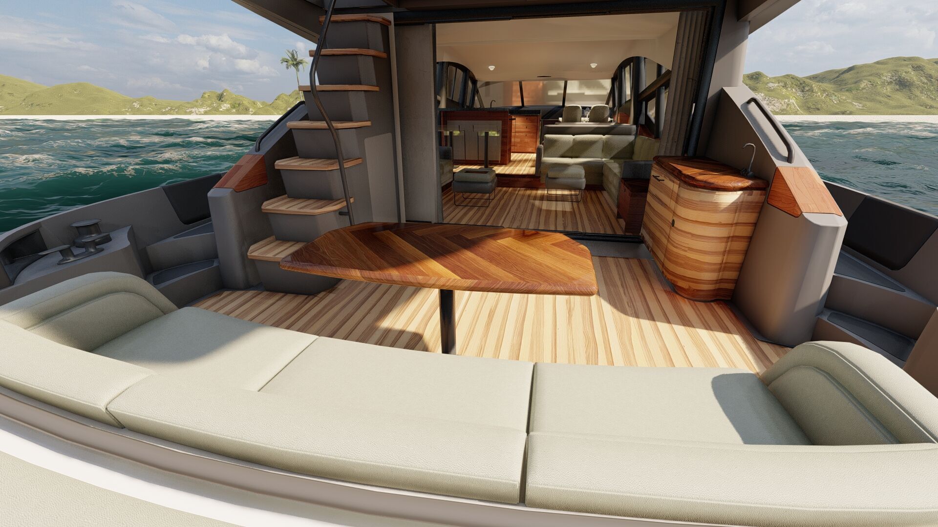 Luxury yacht 77feet 3D model_28