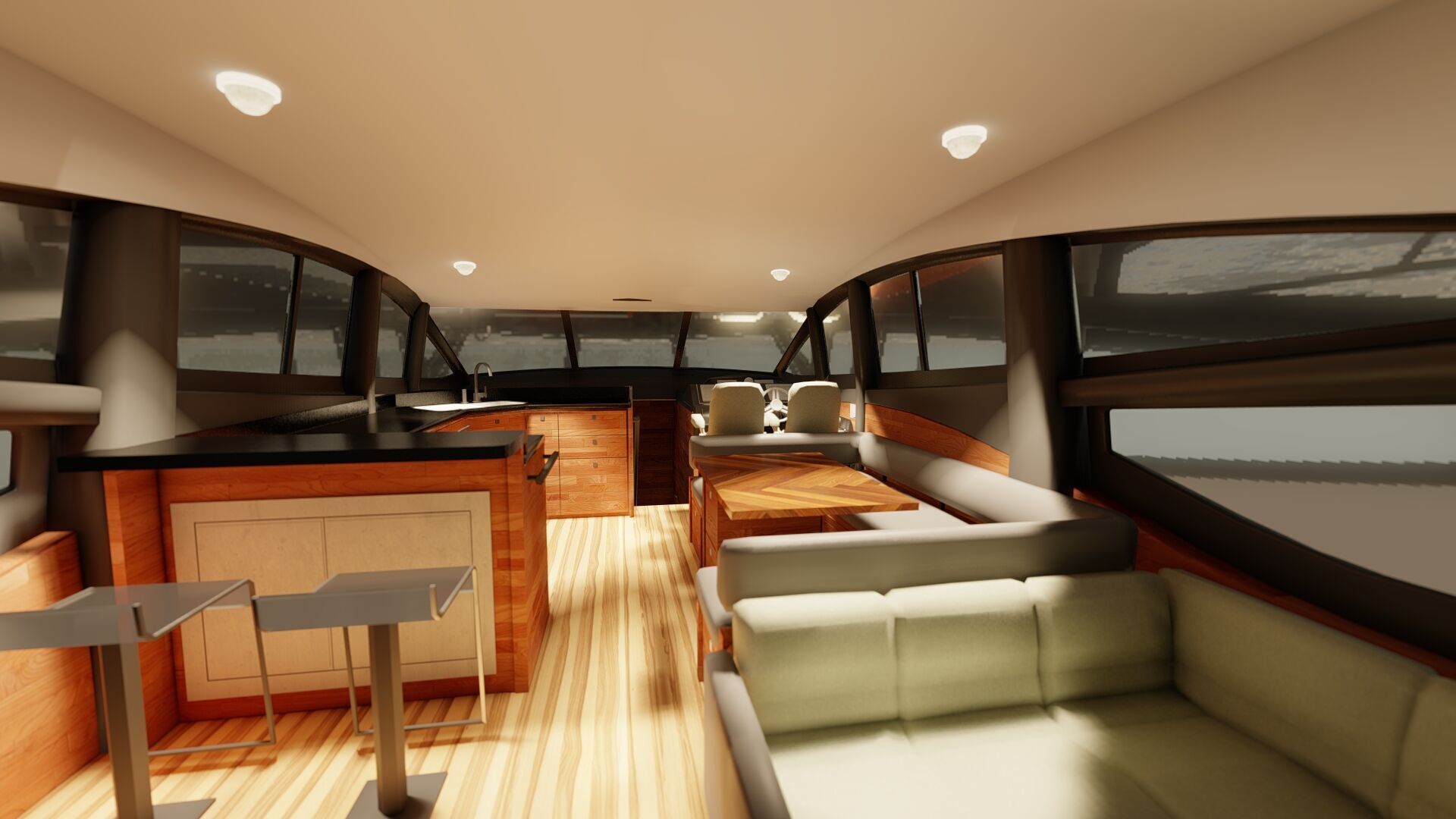 Luxury yacht 77feet 3D model_42