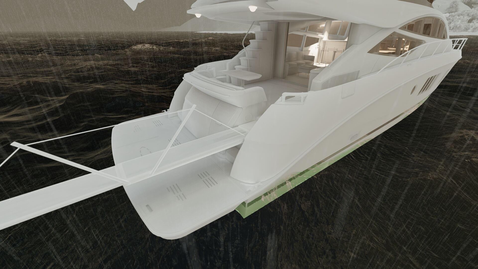 Luxury yacht 77feet 3D model_45
