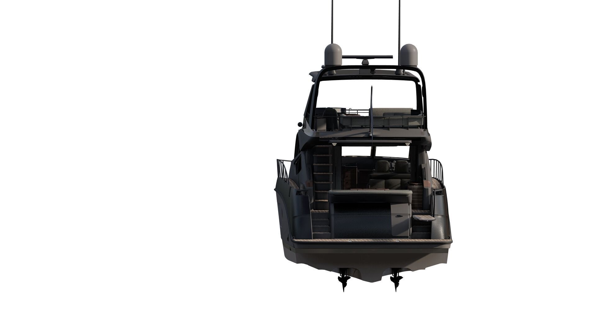 Luxury yacht 77feet 3D model_10