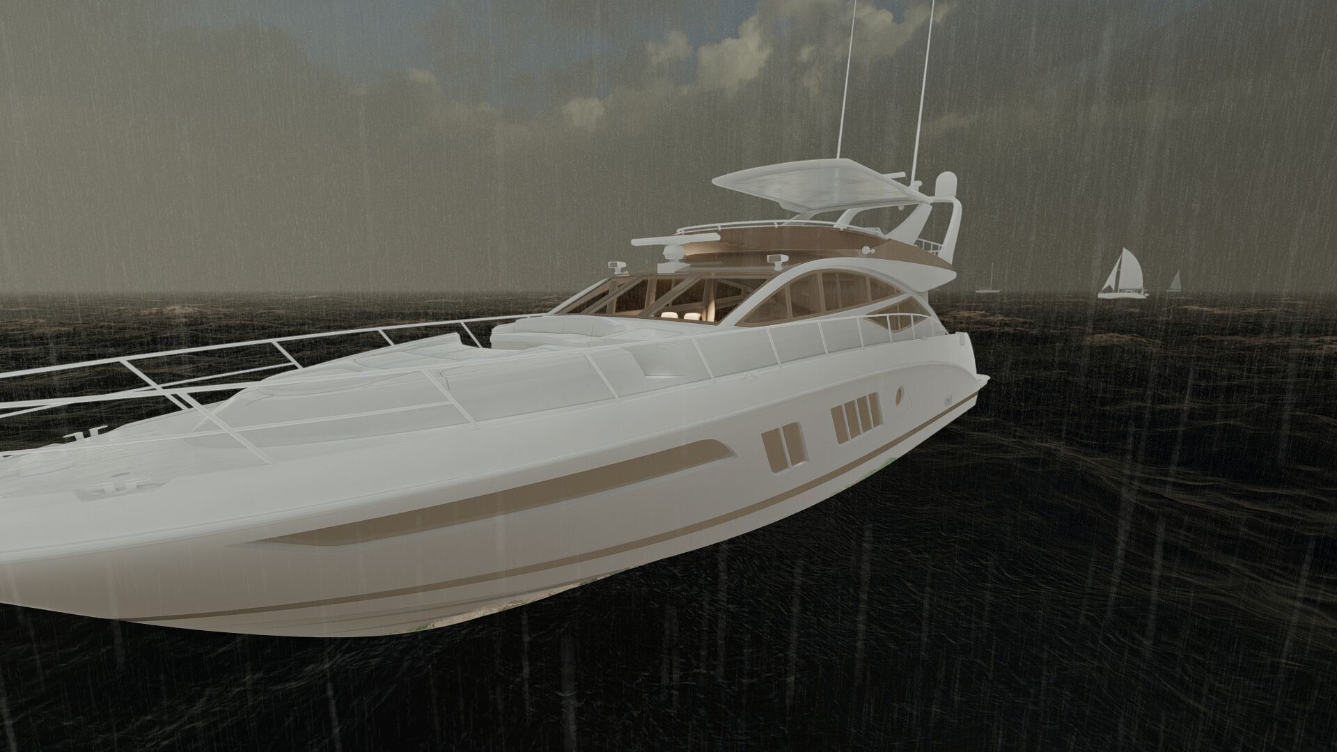 Luxury yacht 77feet 3D model_48