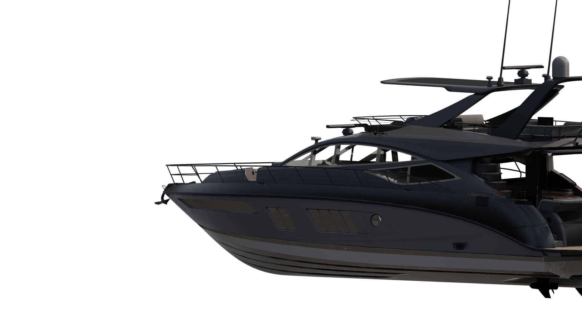 Luxury yacht 77feet 3D model_7