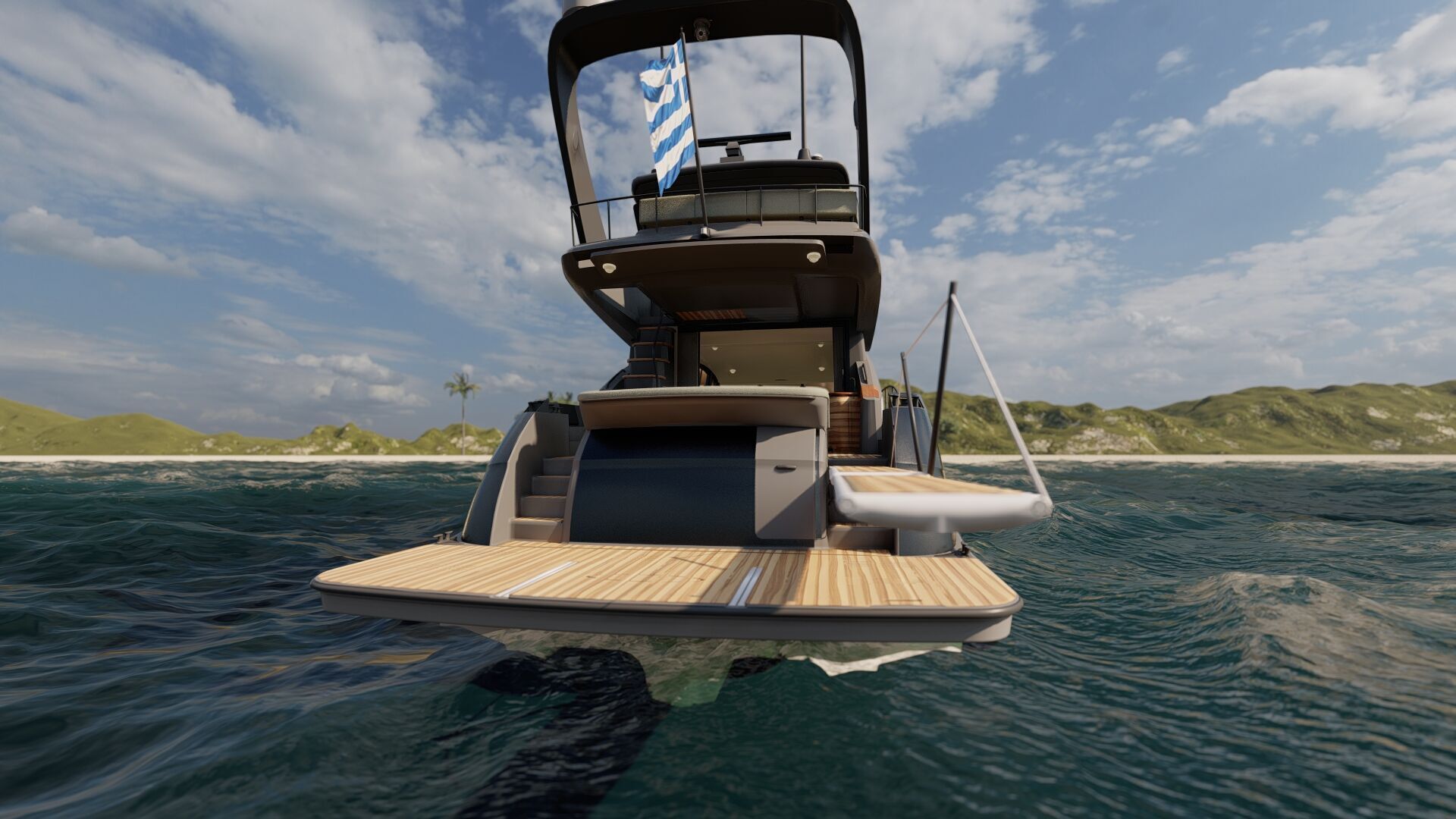 Luxury yacht 77feet 3D model_24