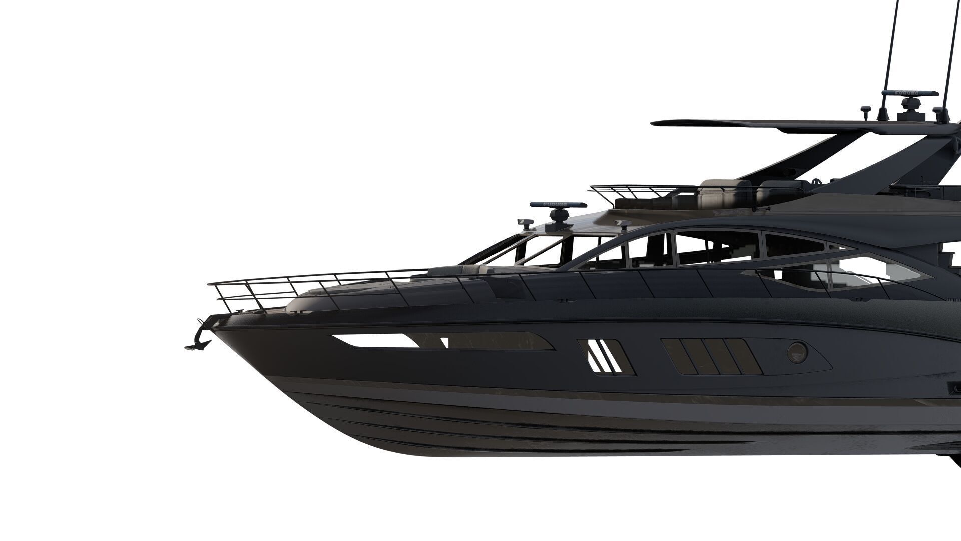 Luxury yacht 77feet 3D model_3